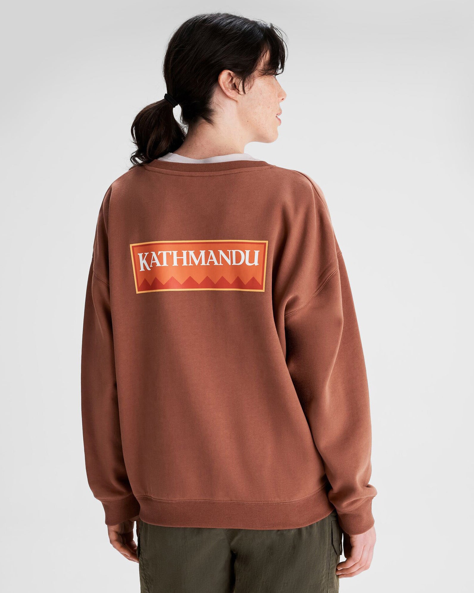 Women's Heritage Logo Slouchy Lightweight BB Crew Sweatshirt - Cozy Casual Pullover for Everyday Wear | Perfect for Lounge, Outings & Fall Layering