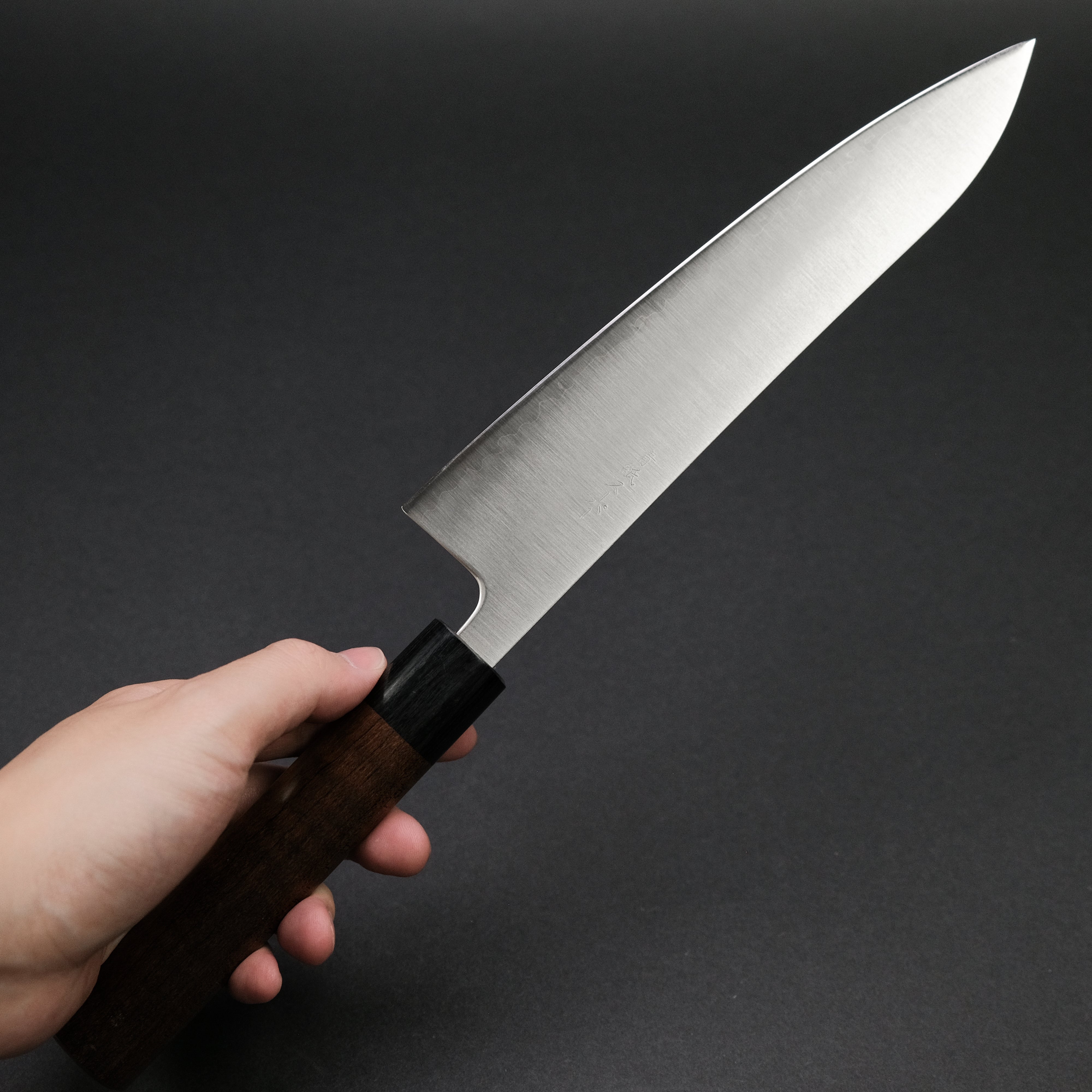 Premium Akifusa Blue Super Gyuto 210mm Japanese Chef Knife with Kebony Handle - Perfect for Sushi, Meat Cutting & Professional Kitchen Use