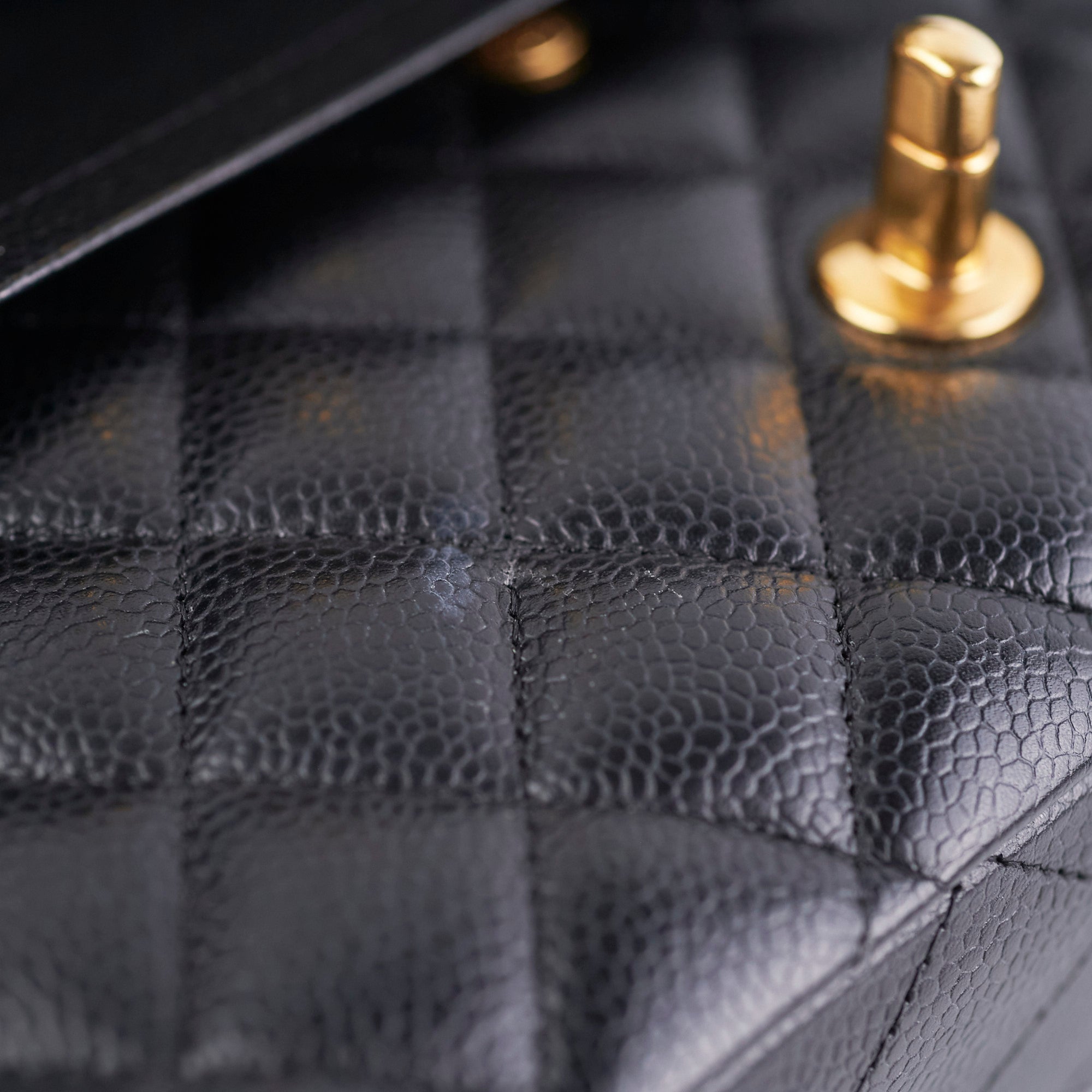 Chanel Medium/Large Caviar Double Classic Flap Black Handbag - Luxury Designer Crossbody Purse for Women | Perfect for Work, Evening Events & Special Occasions