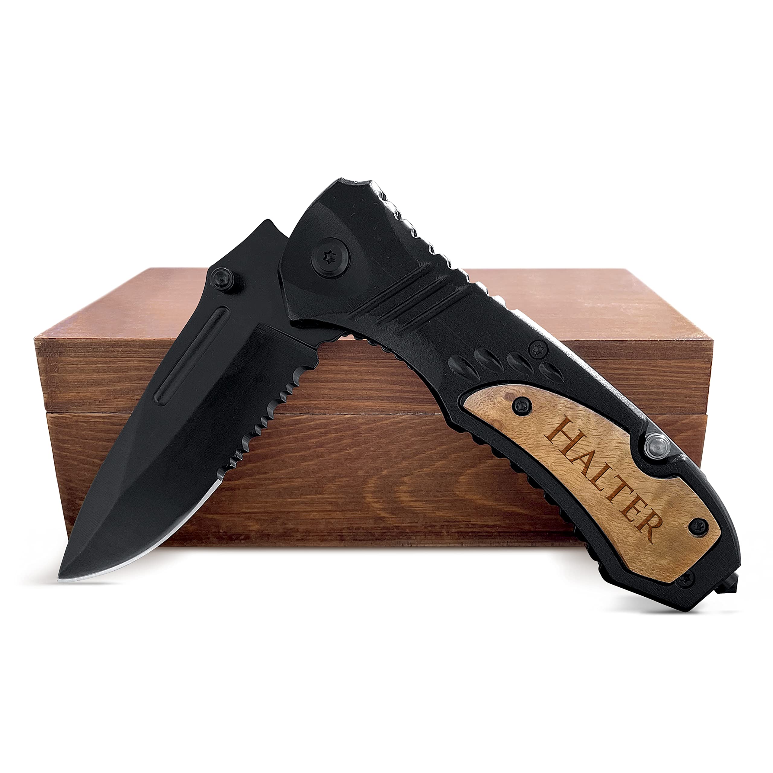 Personalized Engraved Pocket Knife Set of 4 - Unique Groomsmen Gifts for Weddings, Bachelor Parties & Outdoor Adventures