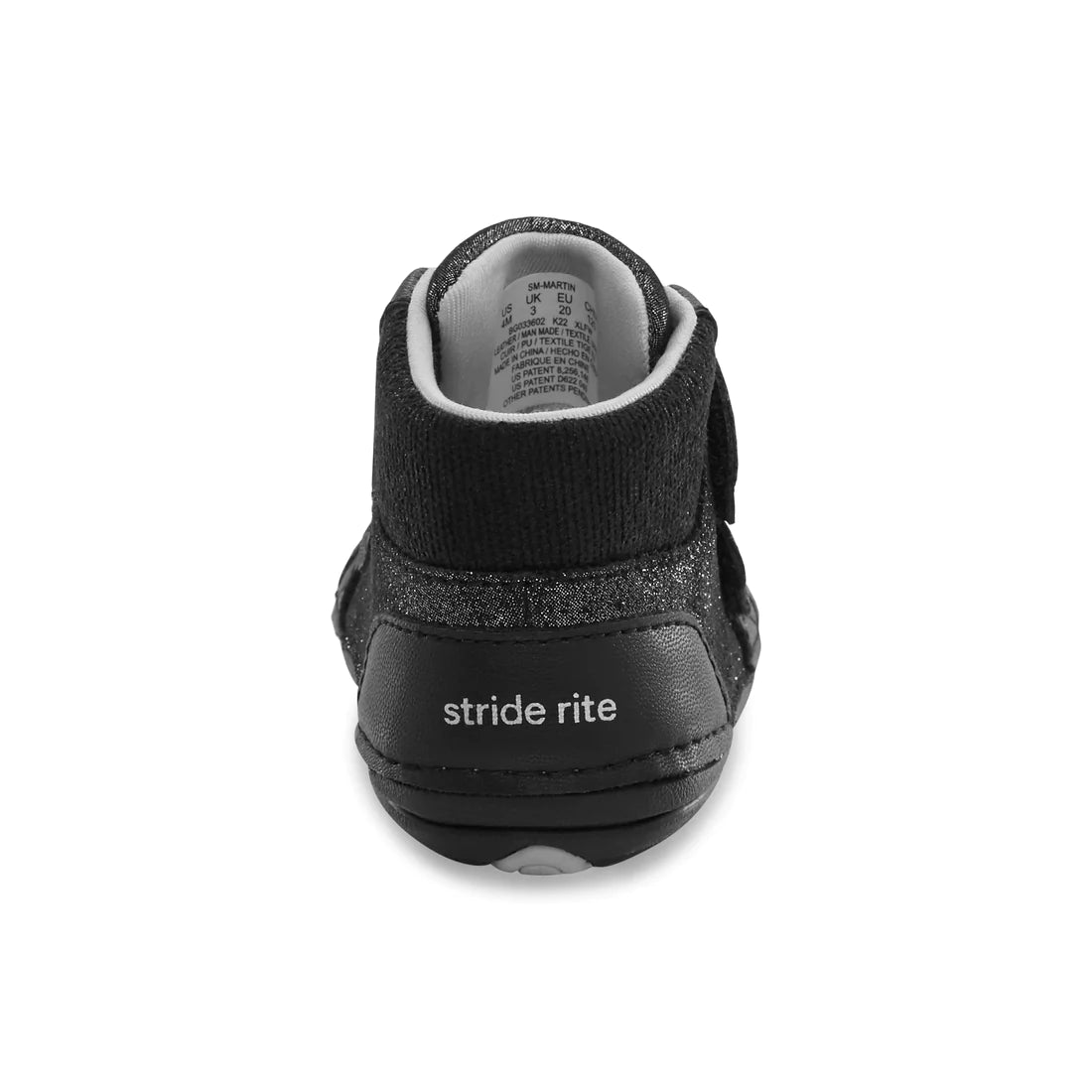 Stride Rite Black Iridescent Martin Soft Motion Toddler Boots - Waterproof Winter Shoes for Boys & Girls - Perfect for Outdoor Play & Cold Weather
