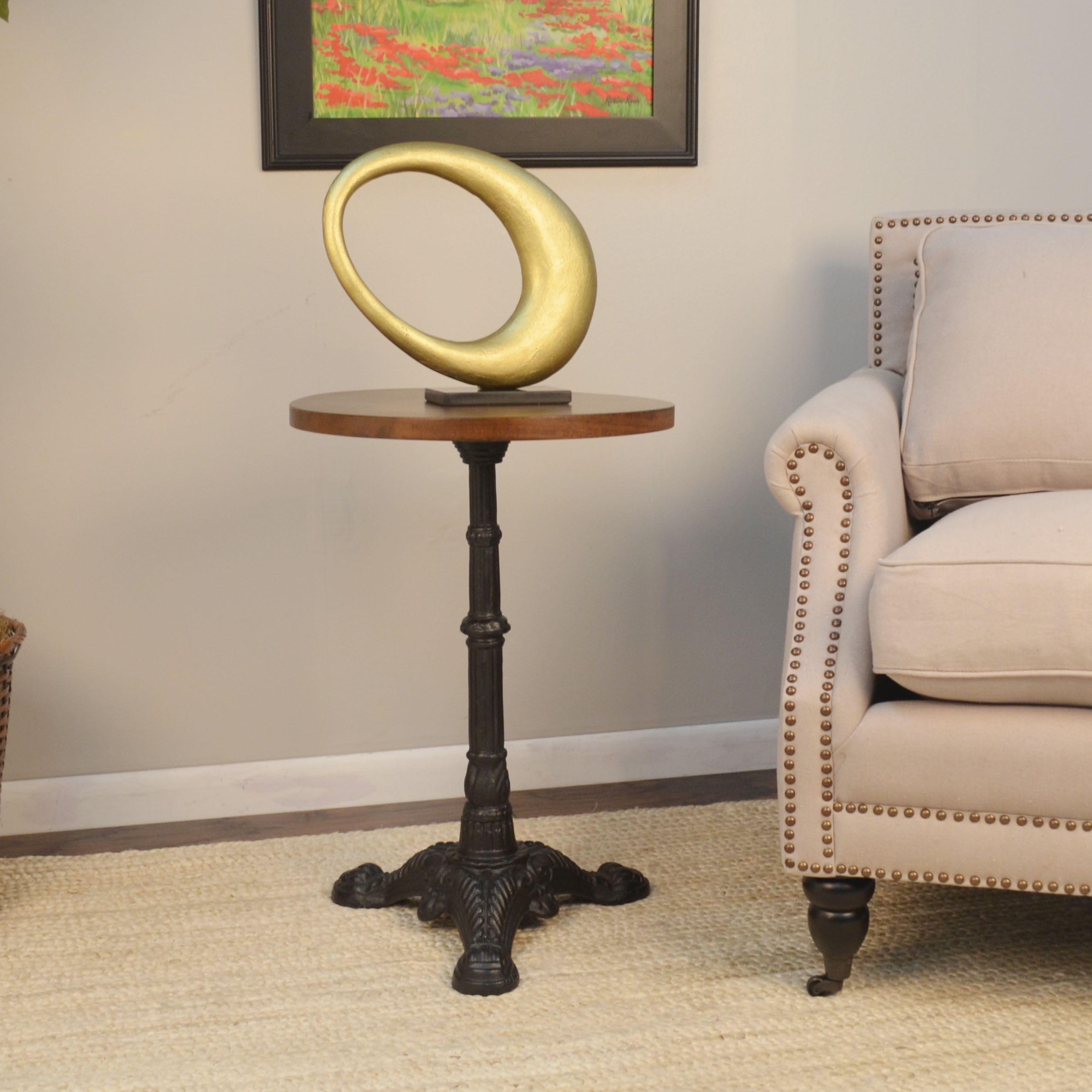 Carolina Chair & Table ACF2818CHETBK Kenwick Accent Table - Chestnut/Black Finish, Perfect for Living Room, Bedroom, or Office Decor