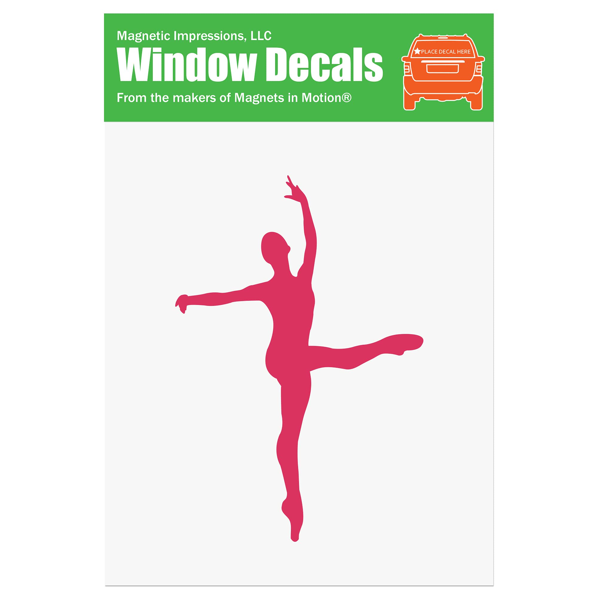 Ballet Dancer Car Window Decal - Hot Pink Vinyl Sticker for Dance Lovers, Ballet Studio & Car Decor