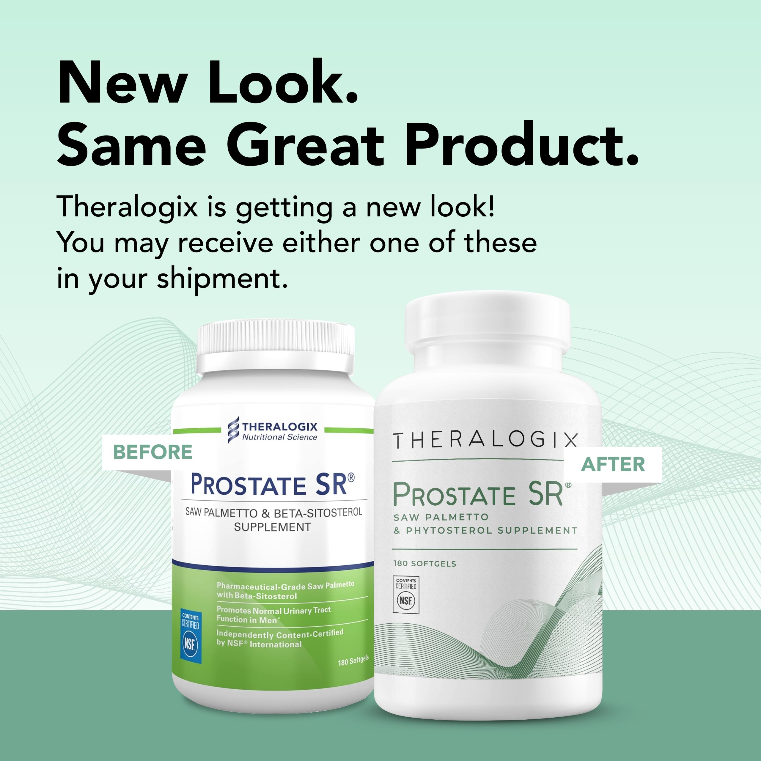 Theralogix Prostate SR Saw Palmetto & Beta-Sitosterol Supplement for Men - Supports Urinary Tract & Prostate Health - 90-Day Supply (180 Softgels) - NSF Certified - Ideal for Nighttime Urinary Comfort & Active Lifestyles