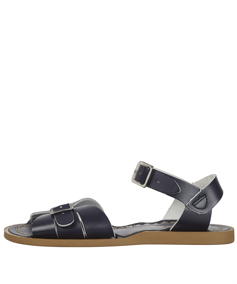 Classic Navy Saltwater Sandals for Women & Girls | Comfortable Leather Beach Sandals with Adjustable Buckle | Perfect for Summer, Vacation & Water Activities