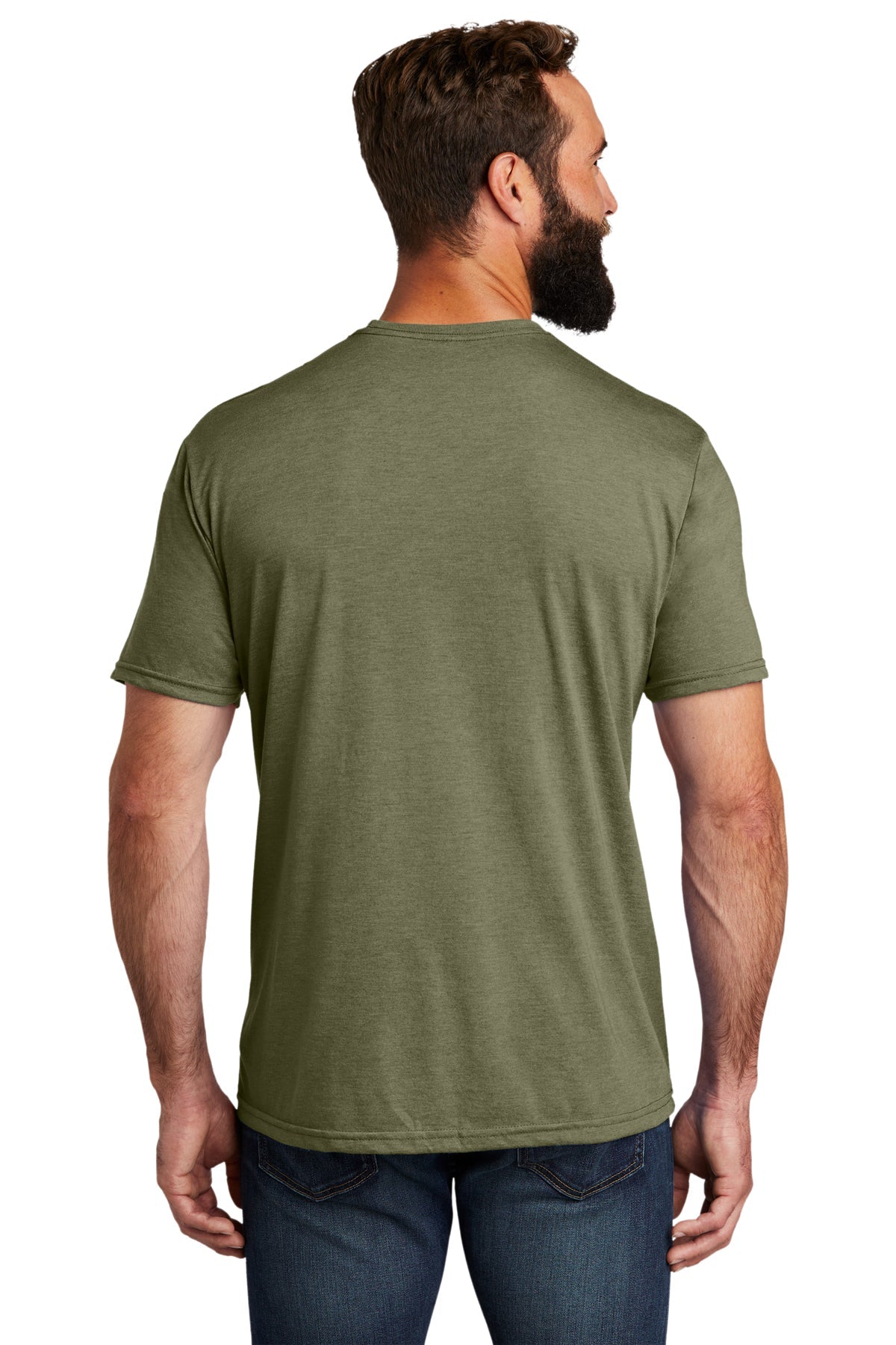 Premium Allmade Unisex Tri-Blend T-Shirt - Soft Olive Green Cotton-Polyester Blend Tee for Men & Women | Comfortable Casual Wear for Everyday, Gym & Outdoor Activities