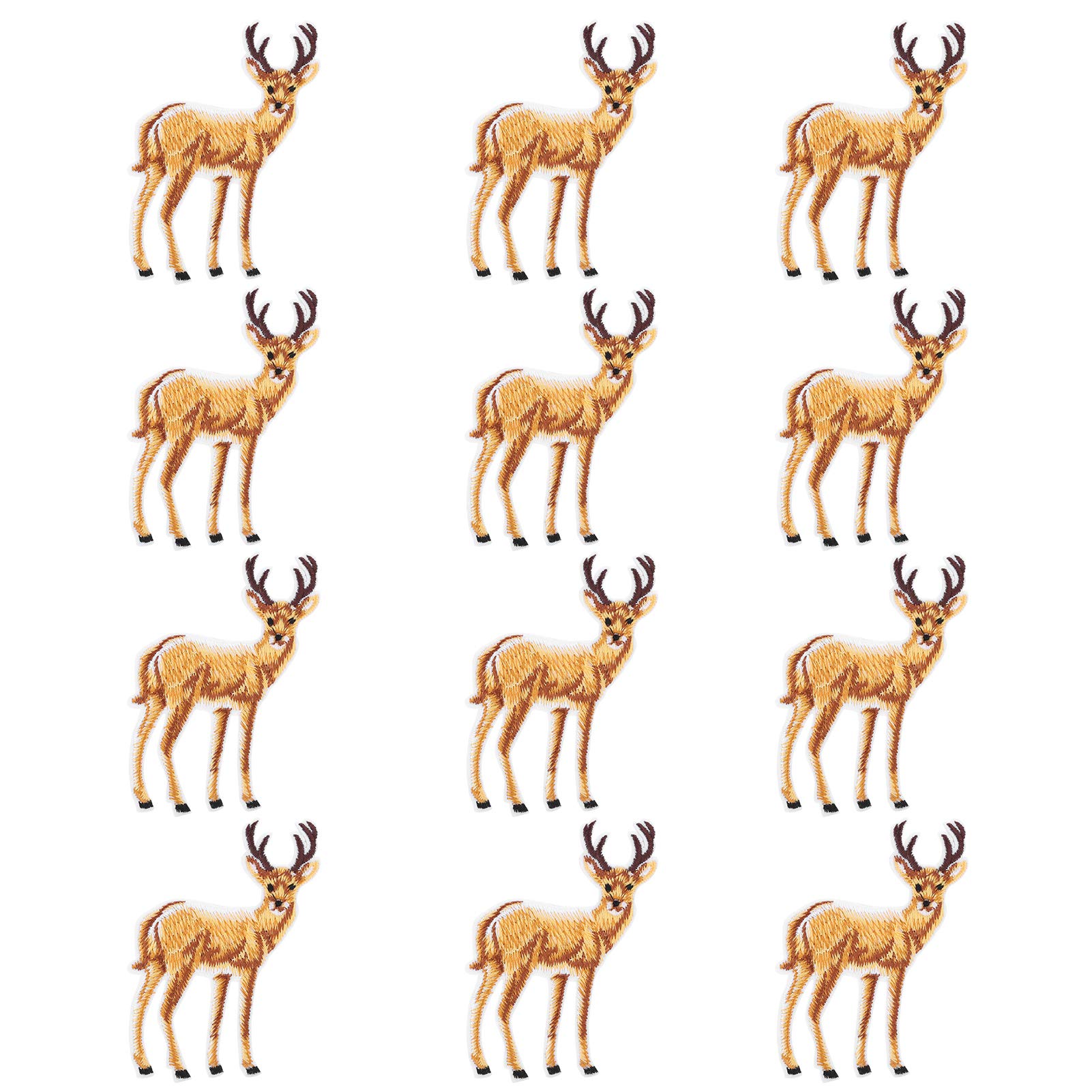 01 Embroidered Iron-On Patches - Deer Design for Clothing, Bags & DIY Crafts | Perfect for Customizing Jackets, Backpacks & Denim