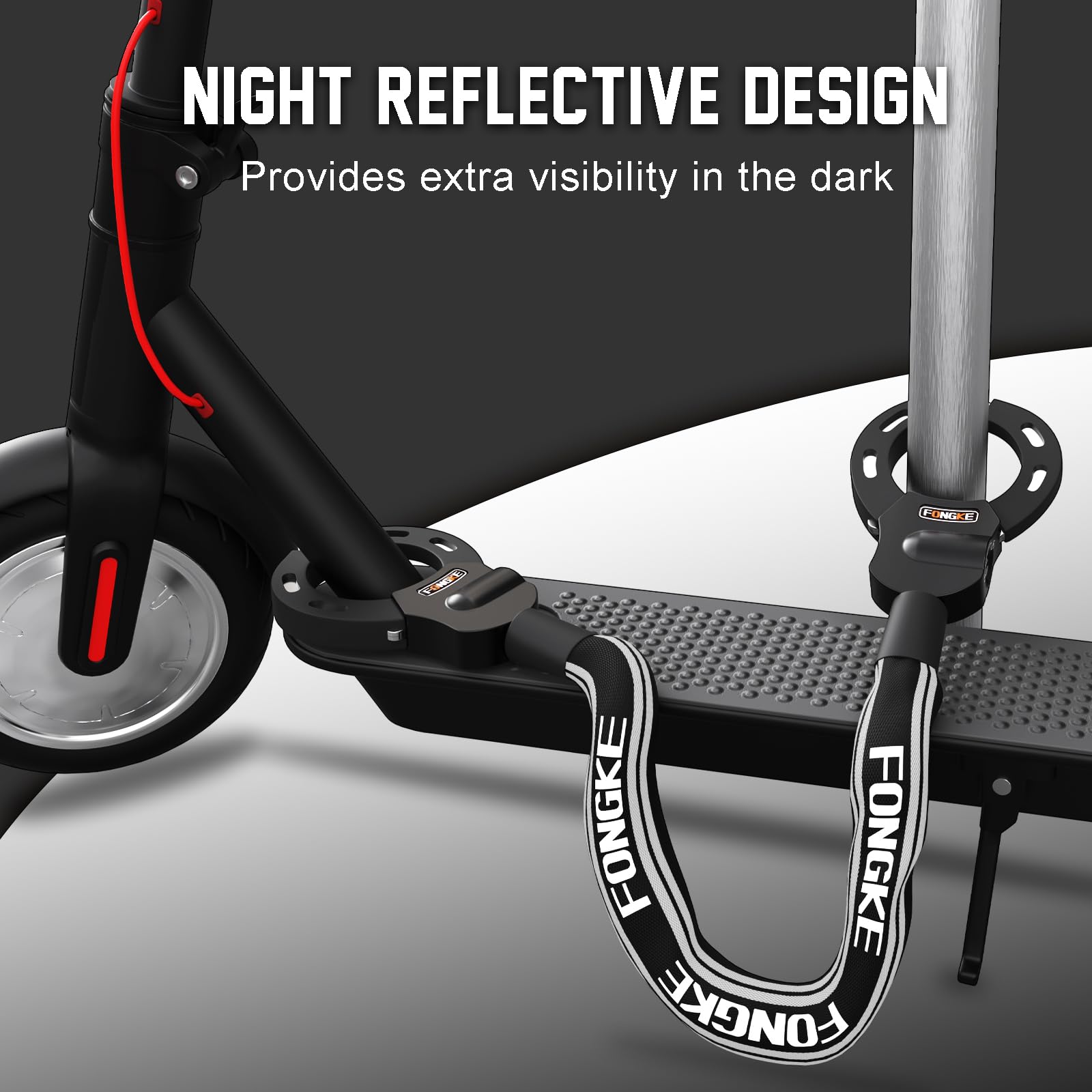 Heavy Duty Electric Scooter Lock with Key - Anti Theft Security Chain for E Scooters (Segway Ninebot, Xiaomi, NIU) | Perfect for Commuting, Campus & Urban Riding