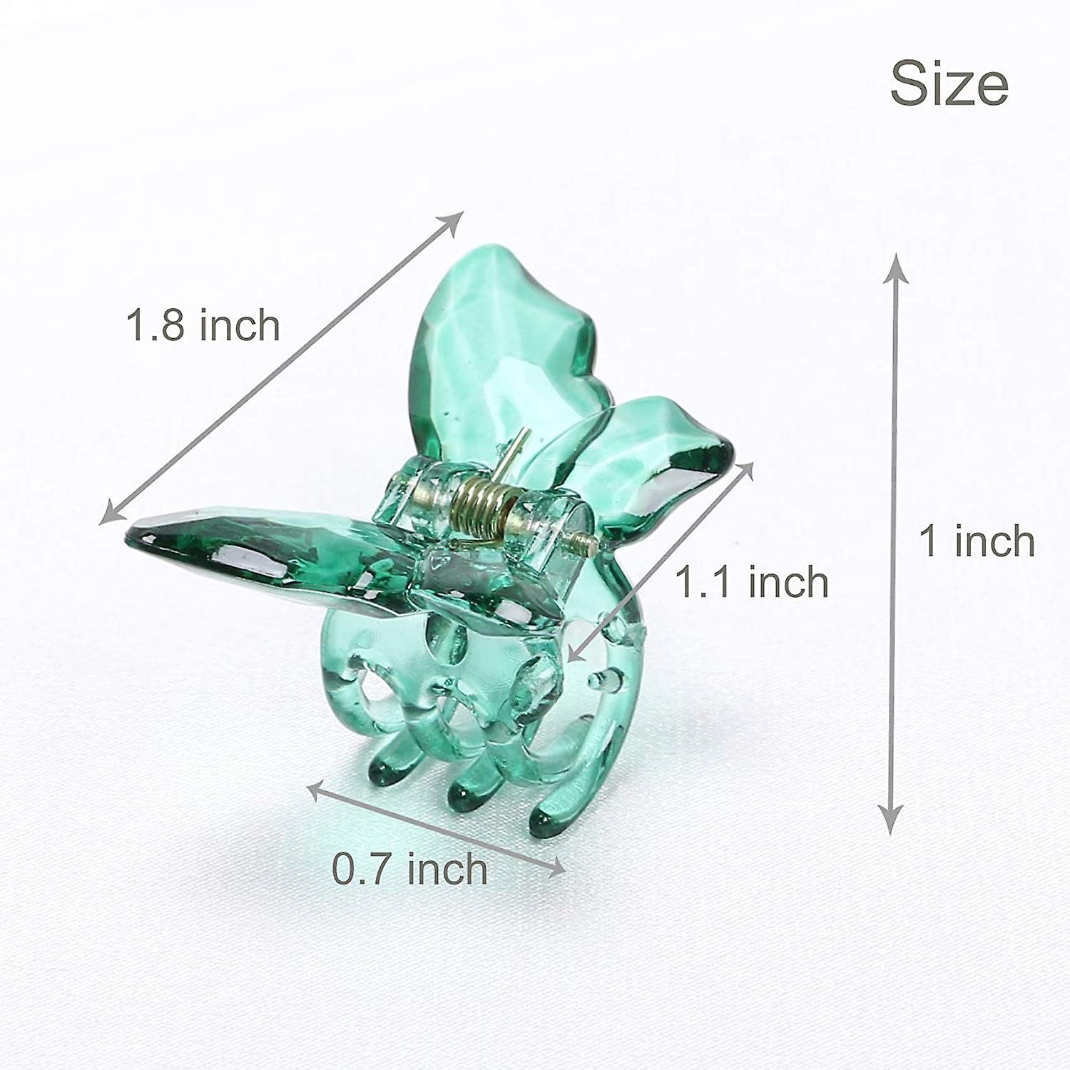 **Ayushicreationa Crystal Butterfly Hair Clips for Women & Girls - Transparent Mini Claw Clutcher Hair Accessories (Multicolor, Pack of 6) | Perfect for Weddings, Parties & Everyday Styling**