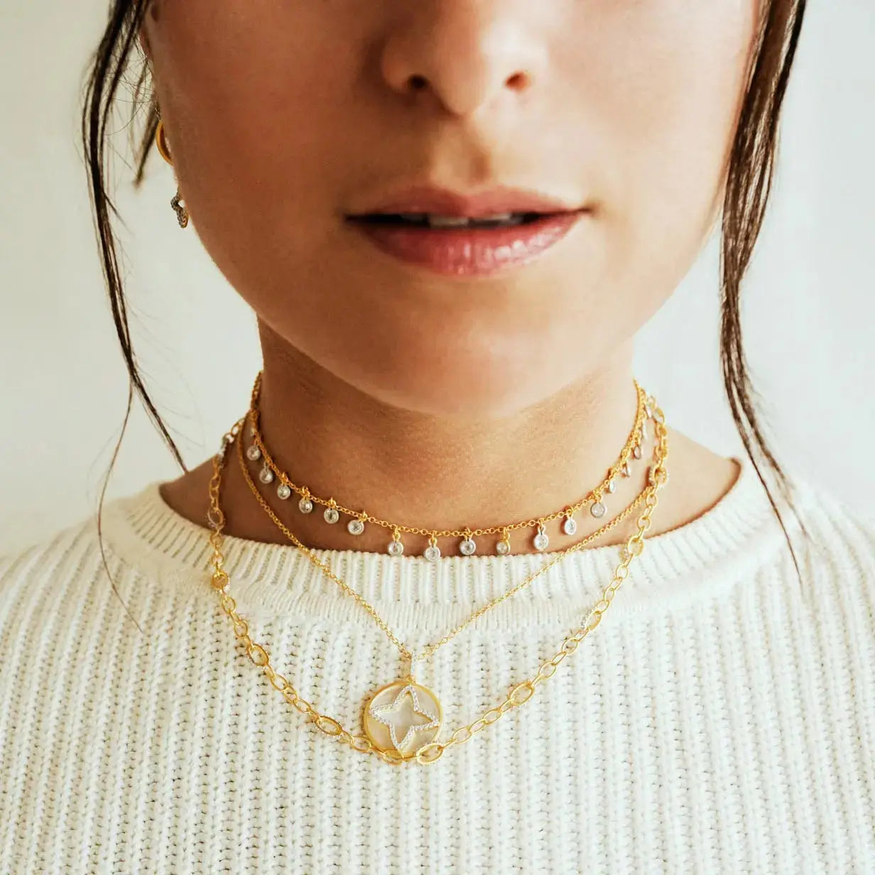 Elegant Bezel Drop Necklace - Dainty & Stylish Jewelry for Women & Girls | Perfect Gift for Daughters, Wives & Loved Ones | Ideal for Parties, Dates & Everyday Wear