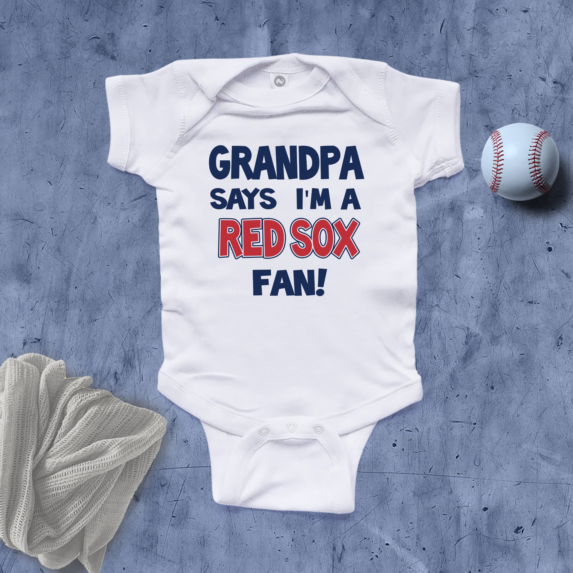 Red Sox Fan Baby Bodysuit - Cute Baseball Onesie for Newborns & Infants - Perfect for Game Day, Family Photos & Boston Pride