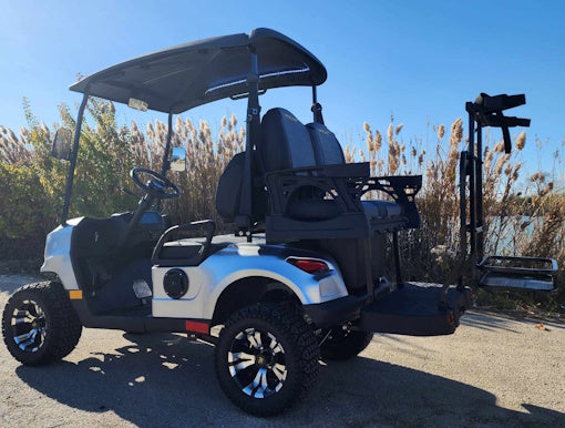48V Electric Golf Cart 4 Seater - Renegade Light Edition Utility UTV in Silver | Perfect for Golf Courses, Campuses & Resort Transportation