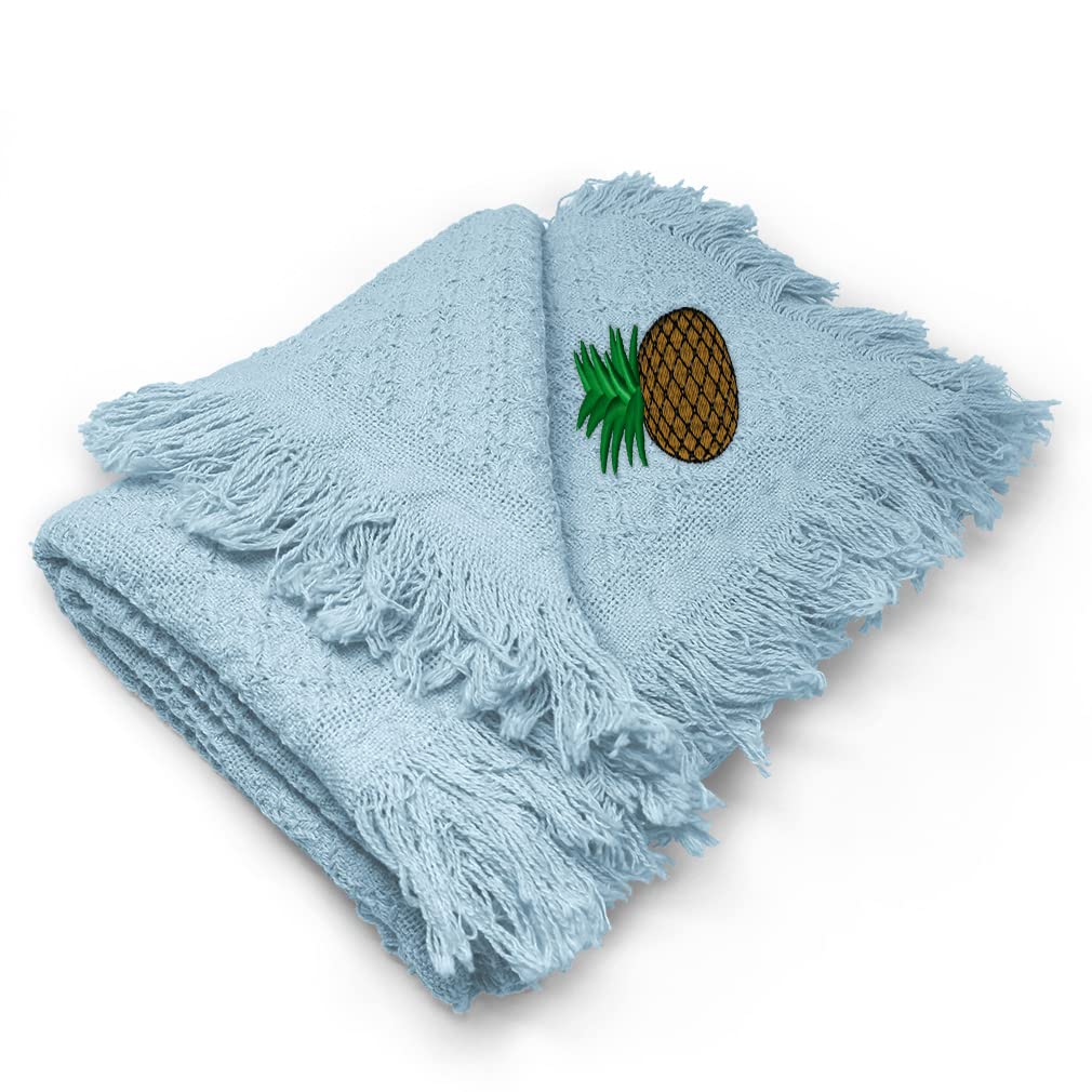 Custom Embroidered Pineapple Baby Blankets for Boys & Girls - Soft Nursery Bedding for Cribs, Strollers & Photo Shoots