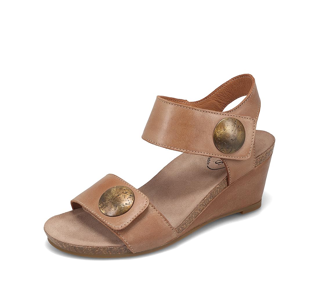 Taos Footwear Women's Carousel 3 Wedge Sandal - Comfortable Casual Shoes for Walking, Travel & Summer Outfits | Lightweight & Supportive Wedge Heel Sandals