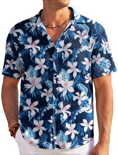 White Flowers Navy
