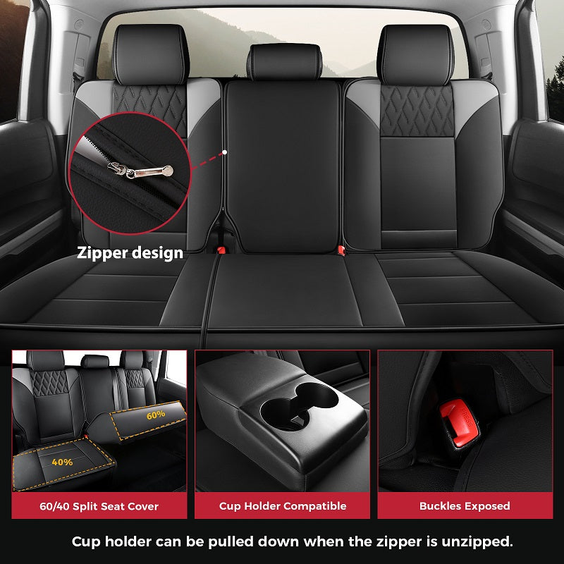 Premium Toyota Tundra Universal Seat Covers (2014-2021 Models) - Waterproof & Durable Protection for Trucks - Perfect for Off-Roading, Camping & Daily Commute