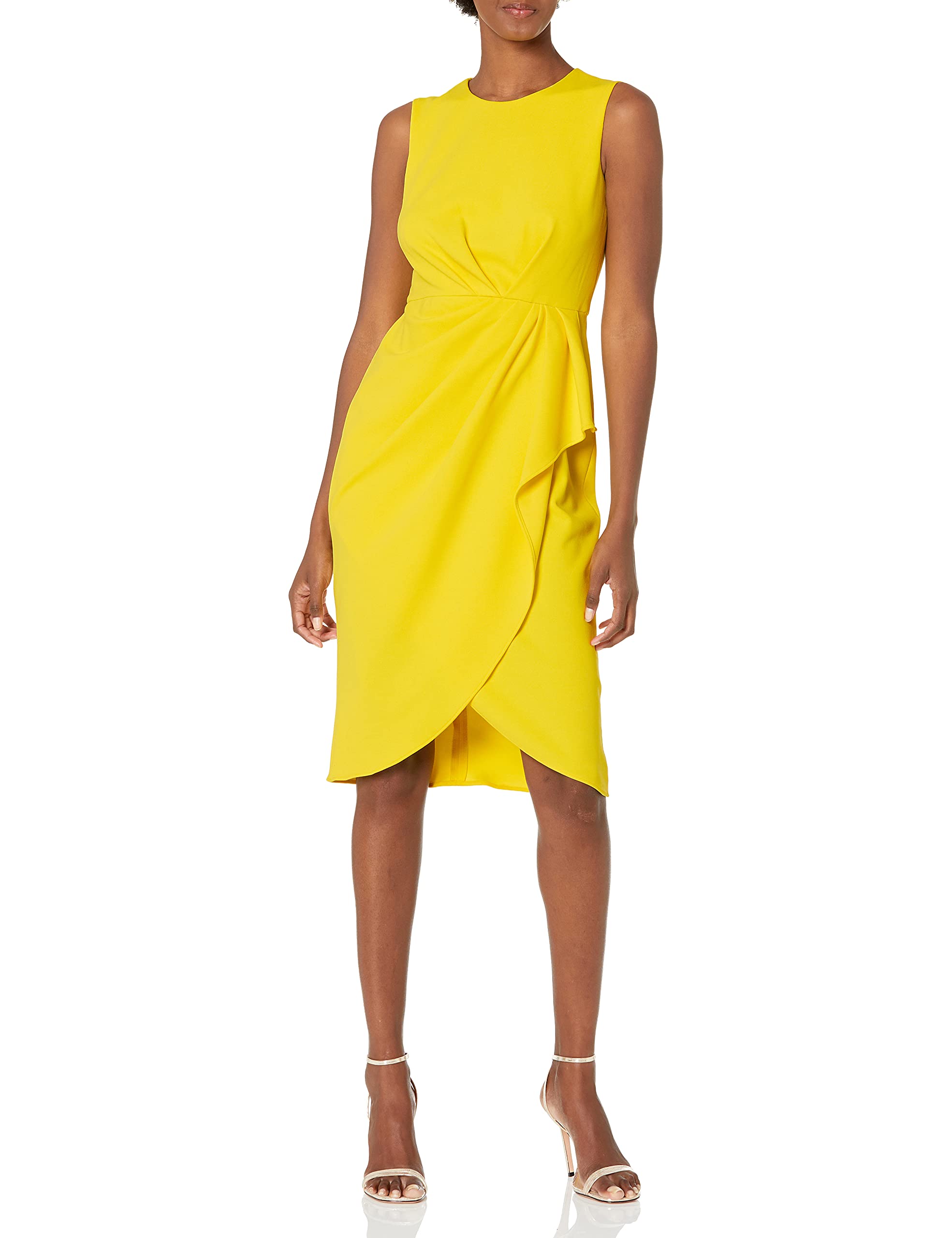Maggy London Women's Sleeveless Drape Skirt Sheath Dress - Elegant Formal & Cocktail Party Wear for Evening Events