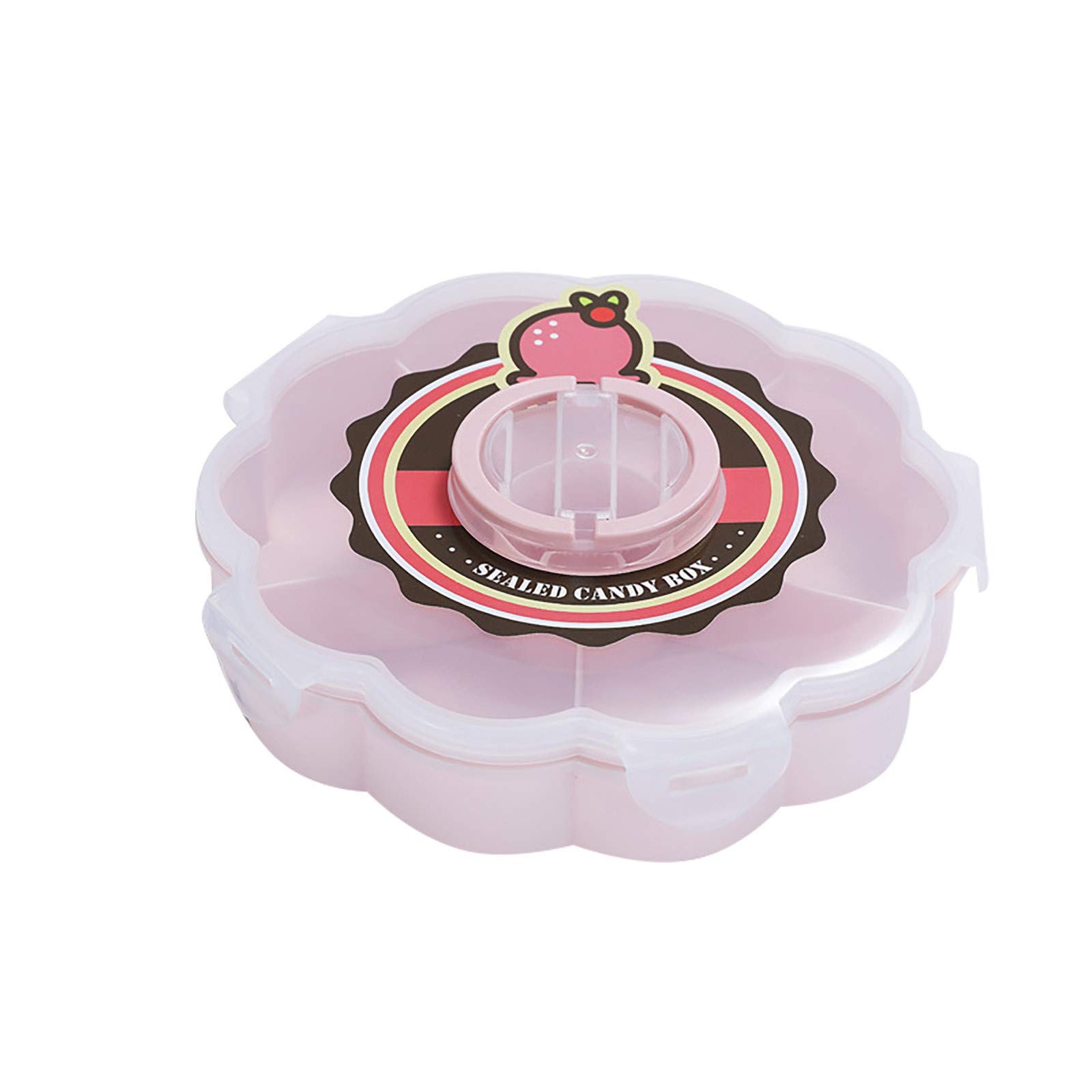 DVCB Creative Rotating Two-in-One Petal Candy Dish & Snack Storage Tray - Sectional Plates for Dried Fruits, Nuts, Candy & Ornaments | Perfect for Parties, Home Decor & Gift Packaging