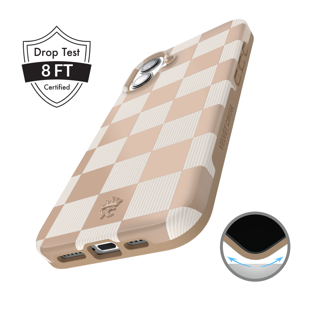 Nude Vibe Checker iPhone Case - Slim Protective Cover for iPhone 13/14/15 Pro Max - Trendy Aesthetic Phone Case for Daily Use & Social Media