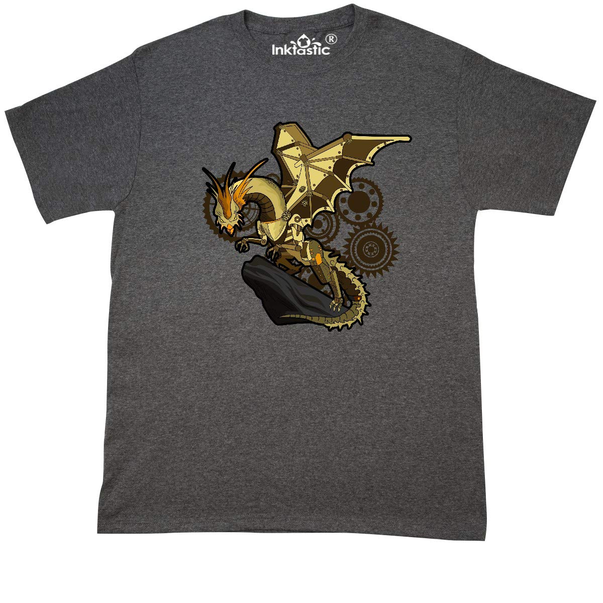 Steampunk Dragon T-Shirt for Men - Gothic Fantasy Style Tee