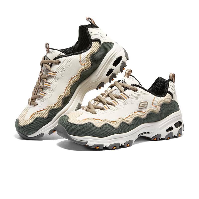 D'LITES 1.0 Women's Sneakers - White/Gold Fashion Running Shoes for Women | Comfortable Lightweight Walking Shoes for Gym, Workout & Casual Wear