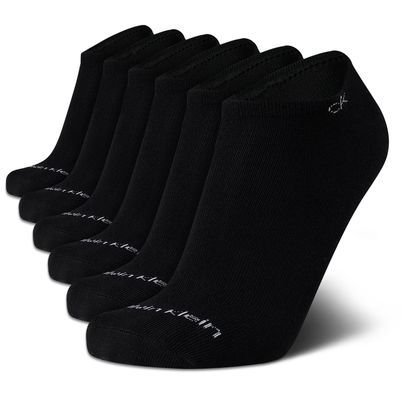 Calvin Klein Men's No Show Ankle Socks 6-Pack - Breathable Cotton Low Cut Socks for Casual, Sports & Everyday Wear