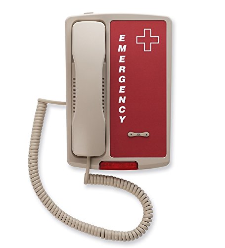 Emergency Auto-Dial Desk & Wall Phone - Ash Color | Fast Response for Home Security & Office Safety | Ideal for Elderly Care & Business Use