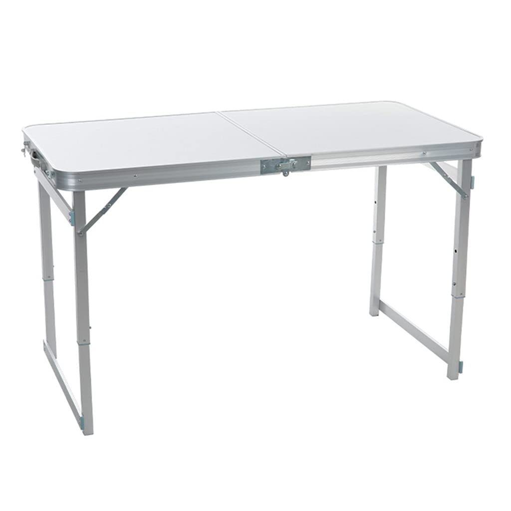 Portable Aluminum Alloy Folding Picnic Table & Chairs Set for Outdoor Camping, BBQ, Patio - Silver (120x60x72cm) | Perfect for Backyard Gatherings, Beach Trips & Tailgating