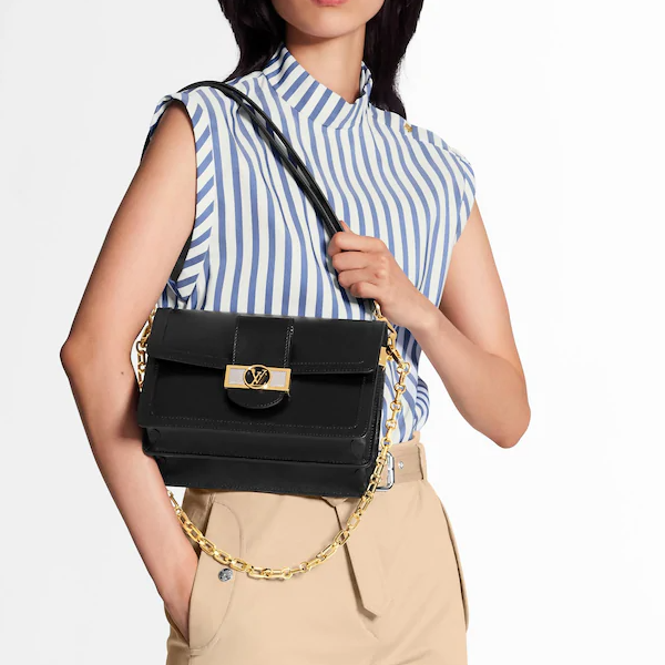 Authentic Louis Vuitton Dauphine MM Handbag Black | Spring 2020 Collection | Luxury Crossbody Bag for Women, Work & Evening Events
