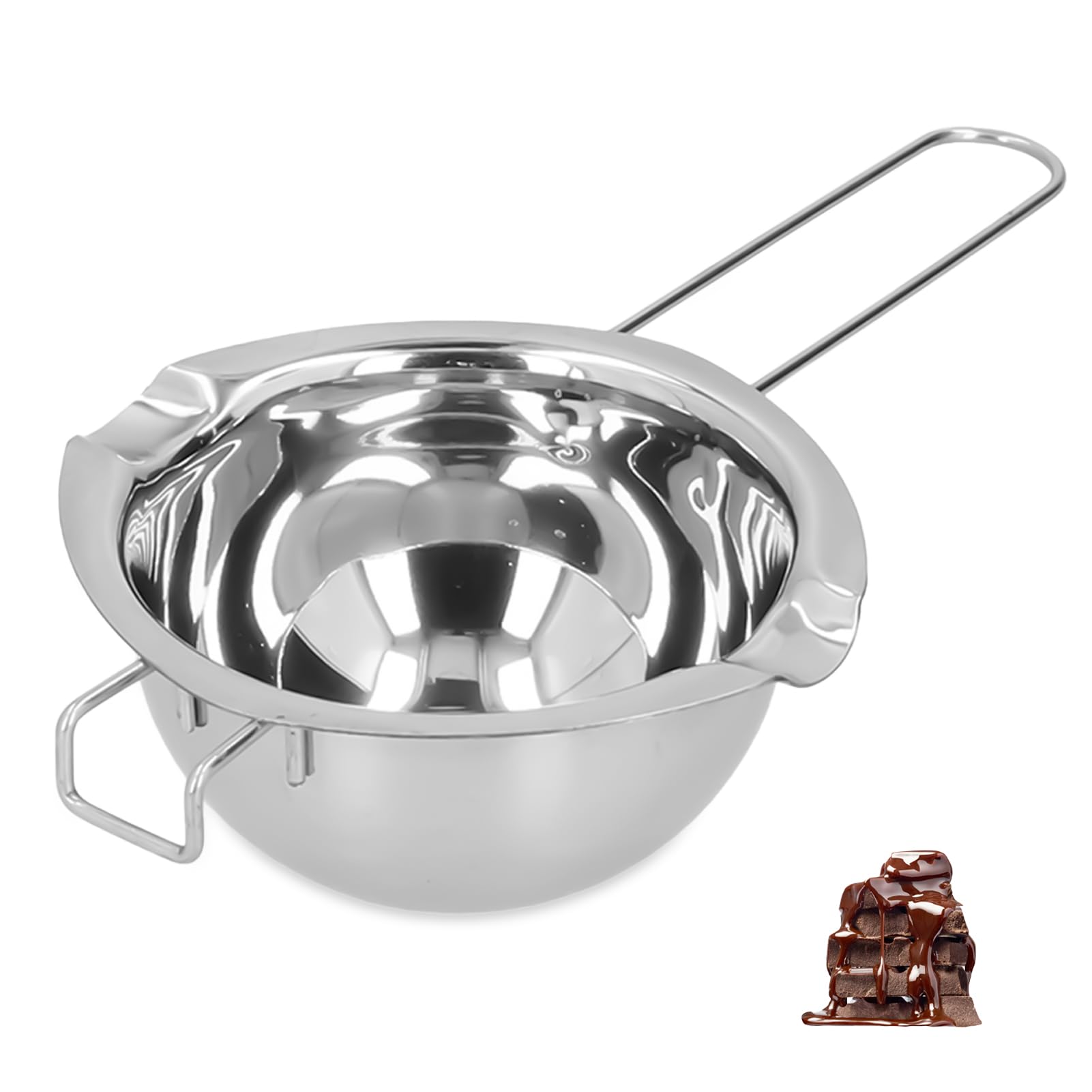 Premium Stainless Steel Double Boiler Pot for Chocolate & Candy Melting - Stovetop Safe Kitchen Essential for Baking, Desserts & DIY Treats