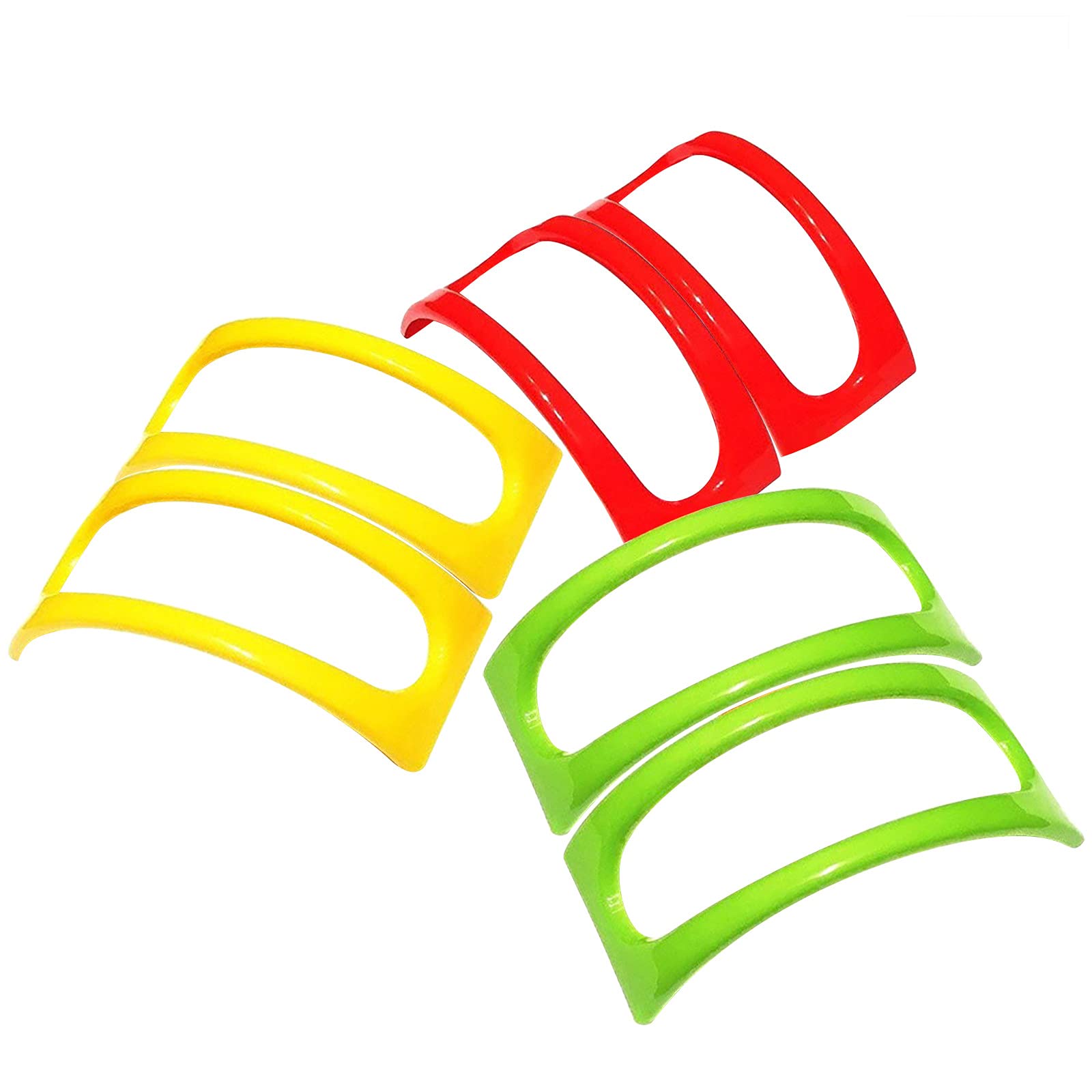 6PCS Colorful Plastic Tortilla Shell Holder Set - Food Protector Plate for Kitchen, Dining & Bar - Perfect for Taco Night, Party Snacks & Mexican Cuisine (One Size)