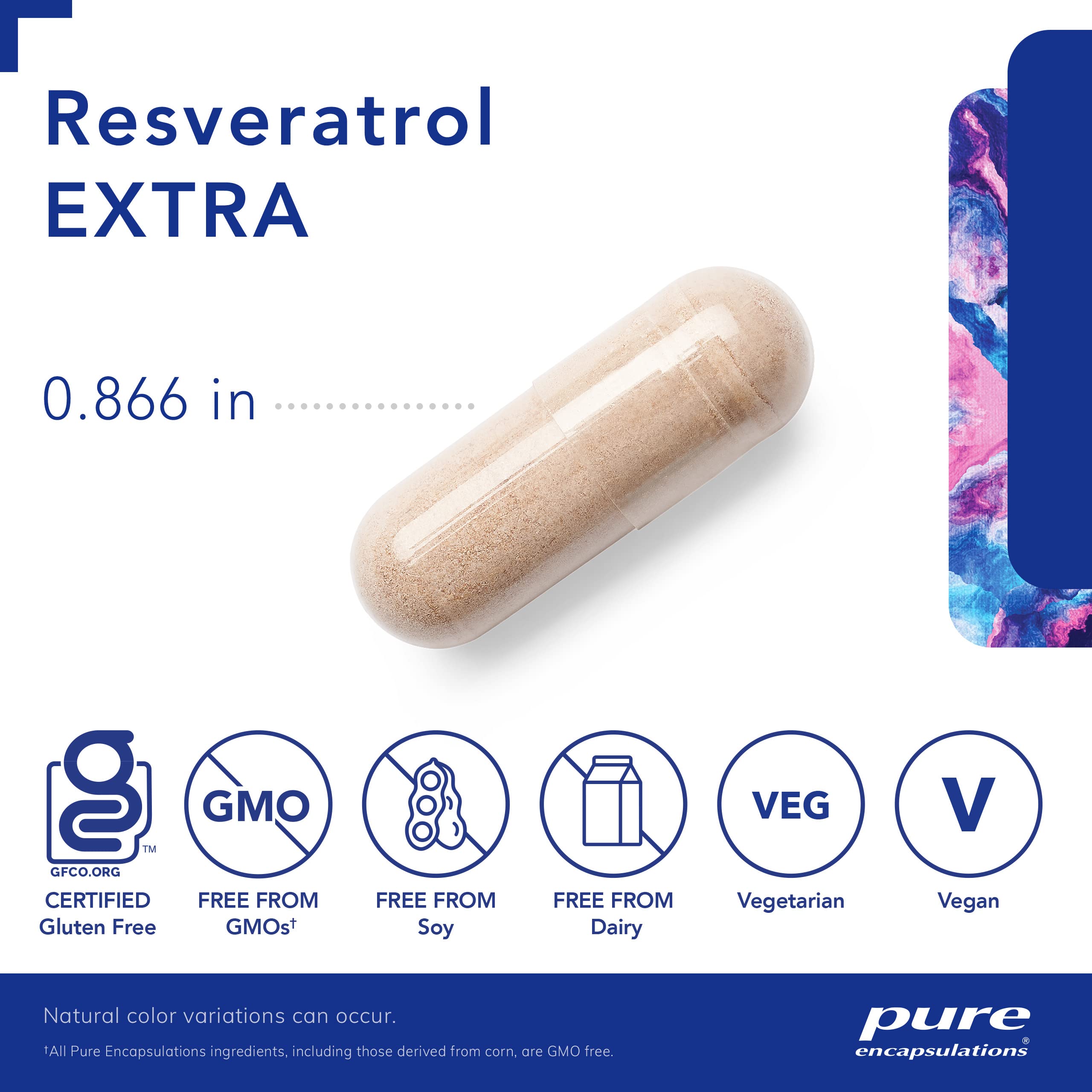 Pure Encapsulations Resveratrol EXTRA 100mg - Premium Trans-Resveratrol Supplement for Cellular Health & Heart Support* - Powerful Antioxidant Formula - Non-GMO, Gluten Free - 120 Capsules - Supports Healthy Aging & Active Lifestyle
