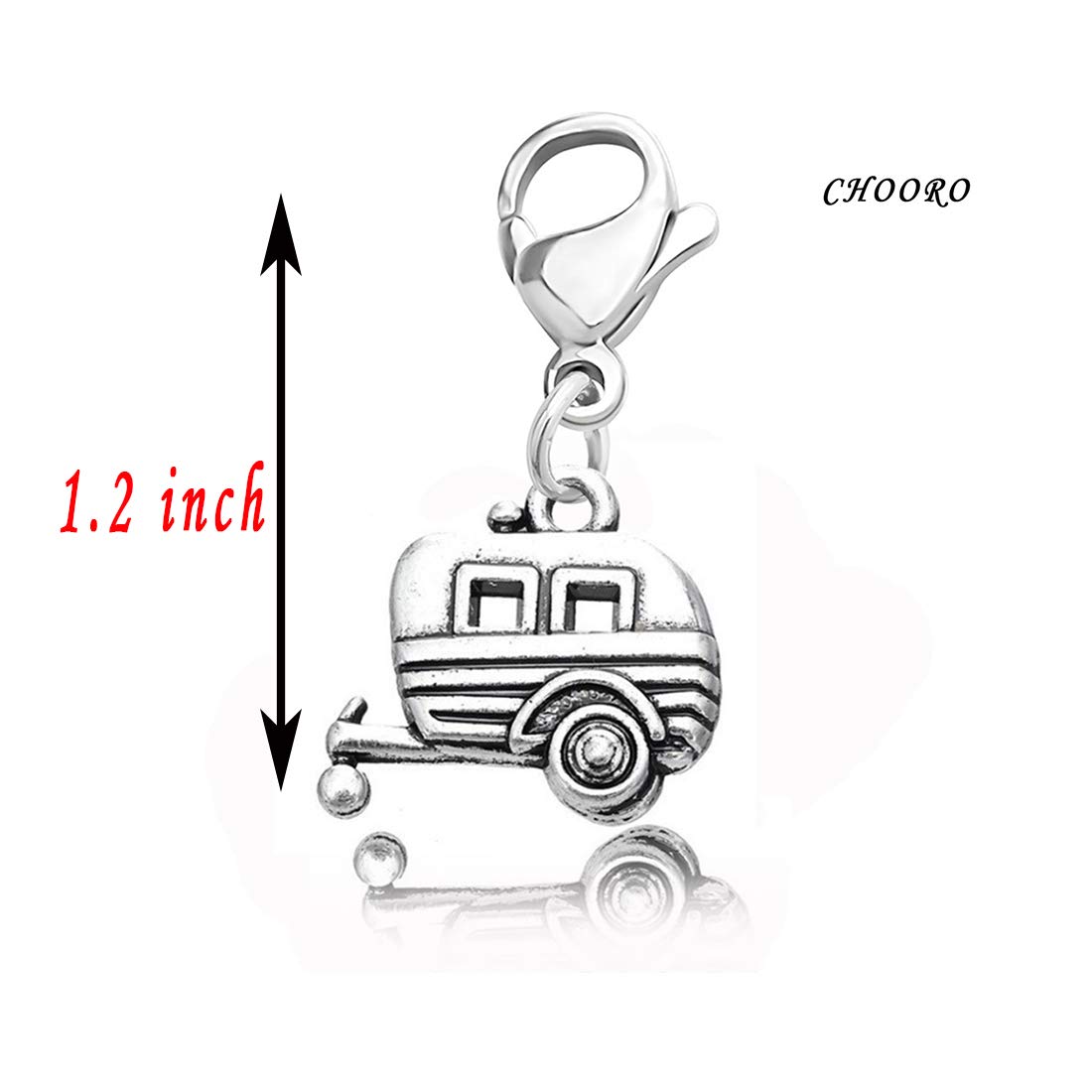 CHOORO Happy Camper Charm - Camping Zipper Pull Accessory for Backpacks & Tents - Perfect Gift for Camping Lovers & Outdoor Enthusiasts - Use for Hiking, RV Trips & Adventure Jewelry