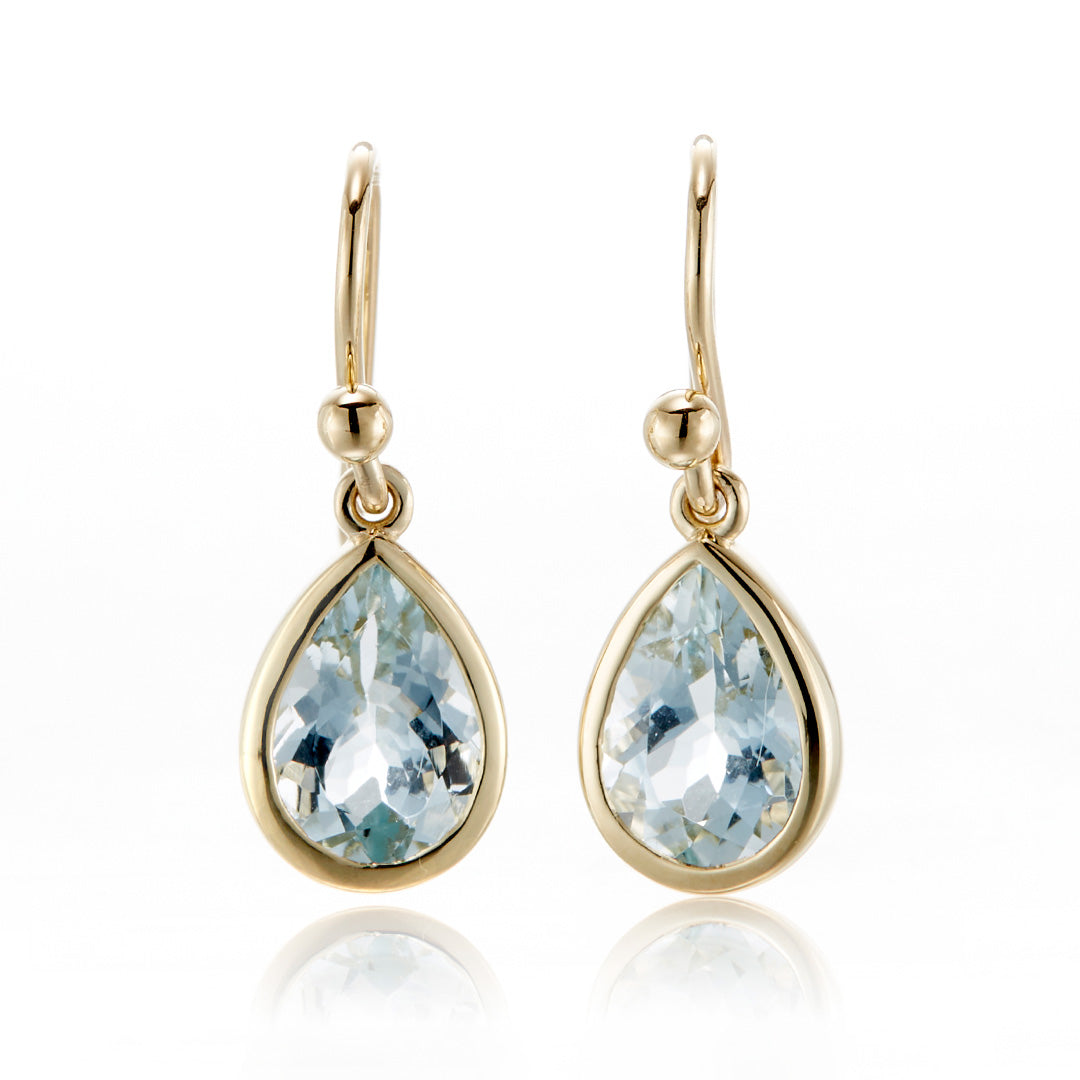 Aquamarine Teardrop Earrings for Women - Elegant Dangle Jewelry for Weddings, Parties & Special Occasions