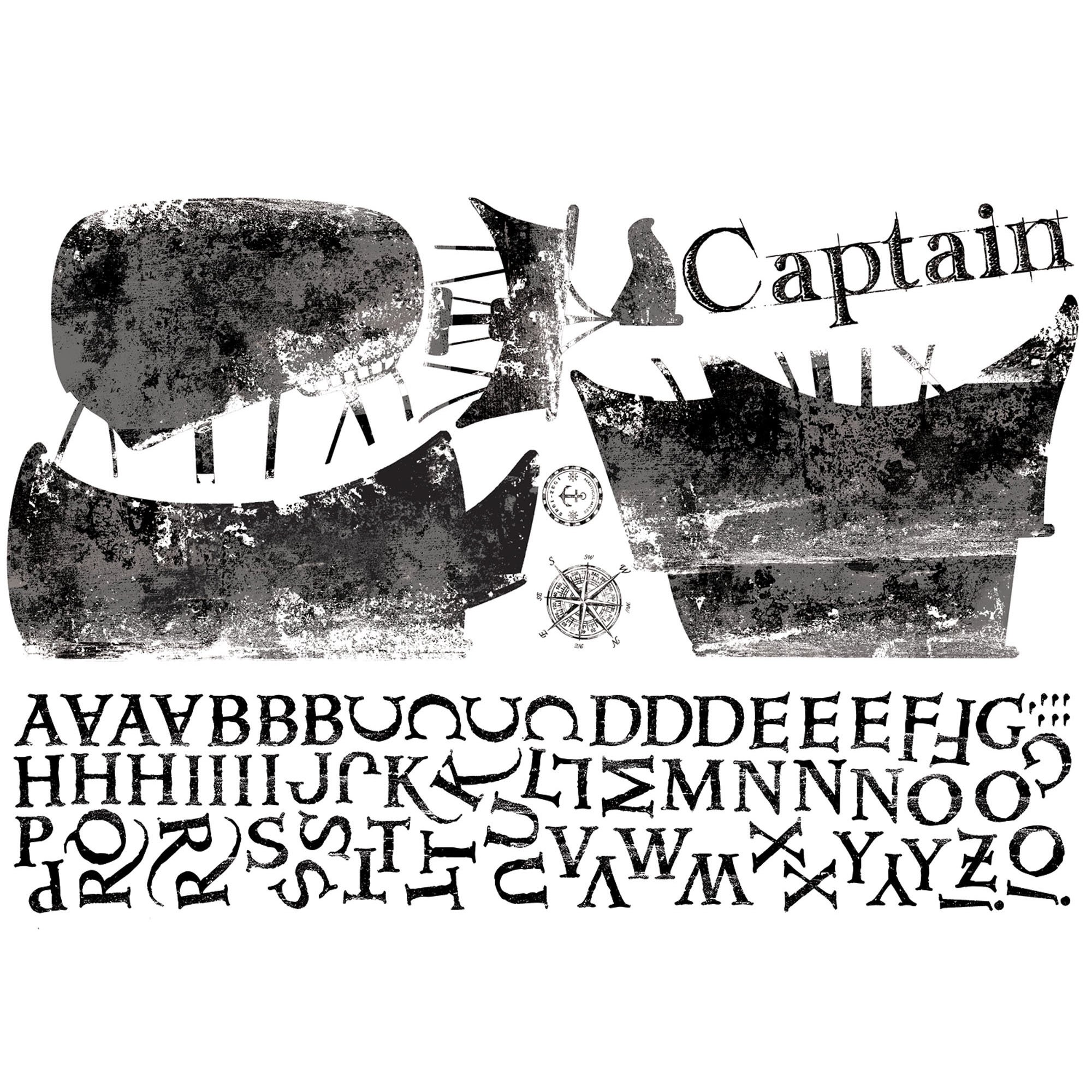 RoomMates RMK2321GM Personalized Captain Peel and Stick Giant Wall Decals - Perfect for Kids Bedroom, Nursery, Playroom & Dorm Decor