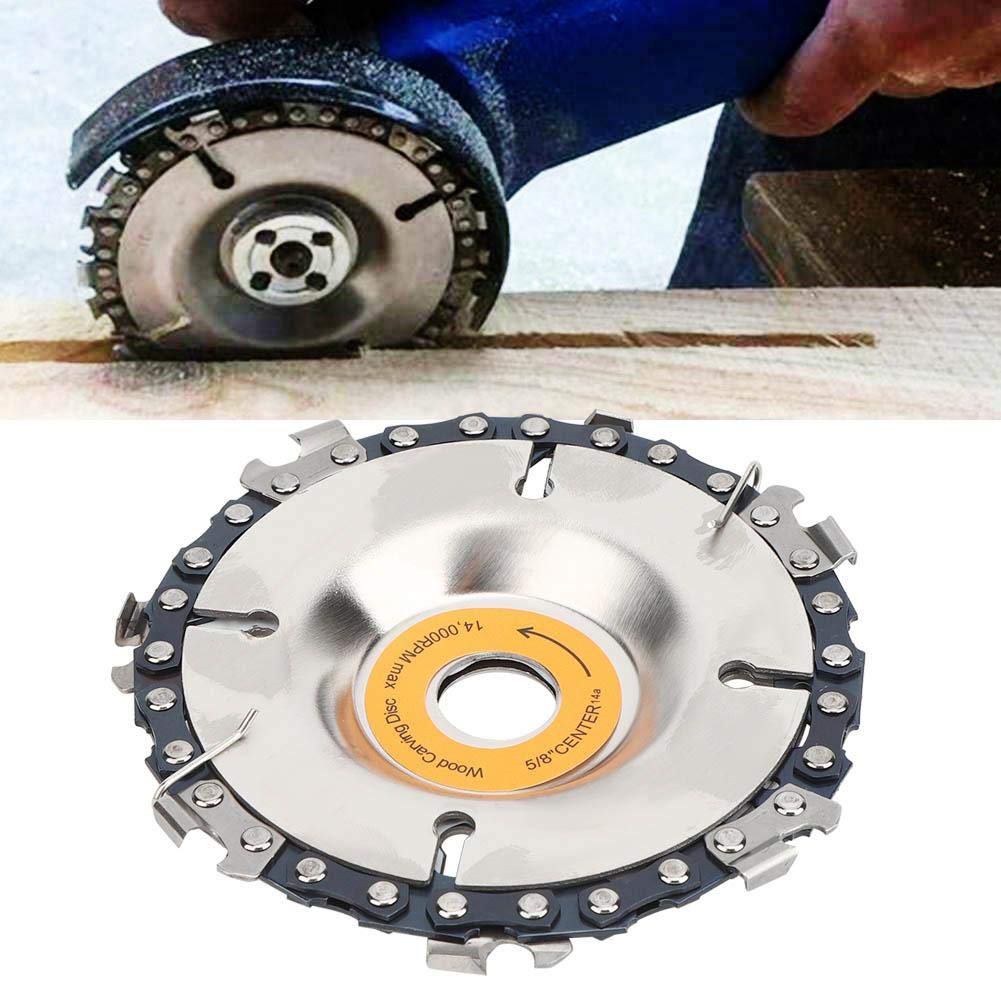 4 Inch Carbide Chain Saw Disc Cutting Blade - Angle Grinder Blade for Wood, Plywood, Stone & Metal - Stump Grinder & Wood Carving Disc - Perfect for DIY Projects, Woodworking & Metal Cutting