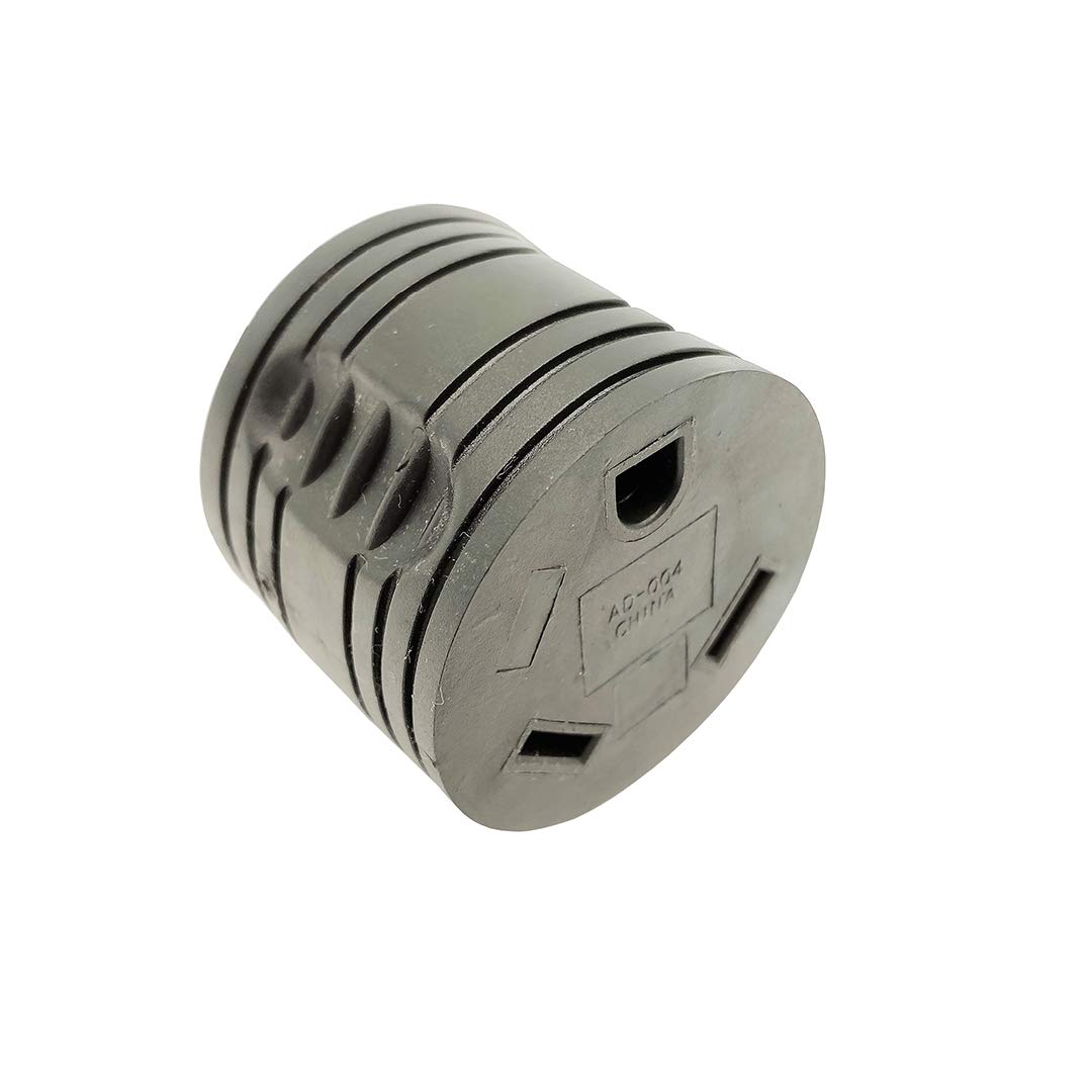 Parkworld 60981 RV Power Adapter 15A to 30A (5-15P to TT-30R) - 3 Pack Black Round Electrical Connector for Camping, Travel Trailers & Outdoor Power Supply
