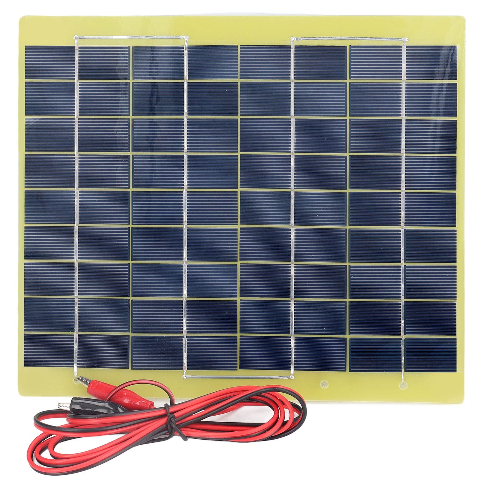 18V 5W Portable Solar Panel Charger - High Efficiency Polysilicon Solar Charging Panel for 12V Batteries | Perfect for Camping, Hiking, RV & Outdoor Power Supply