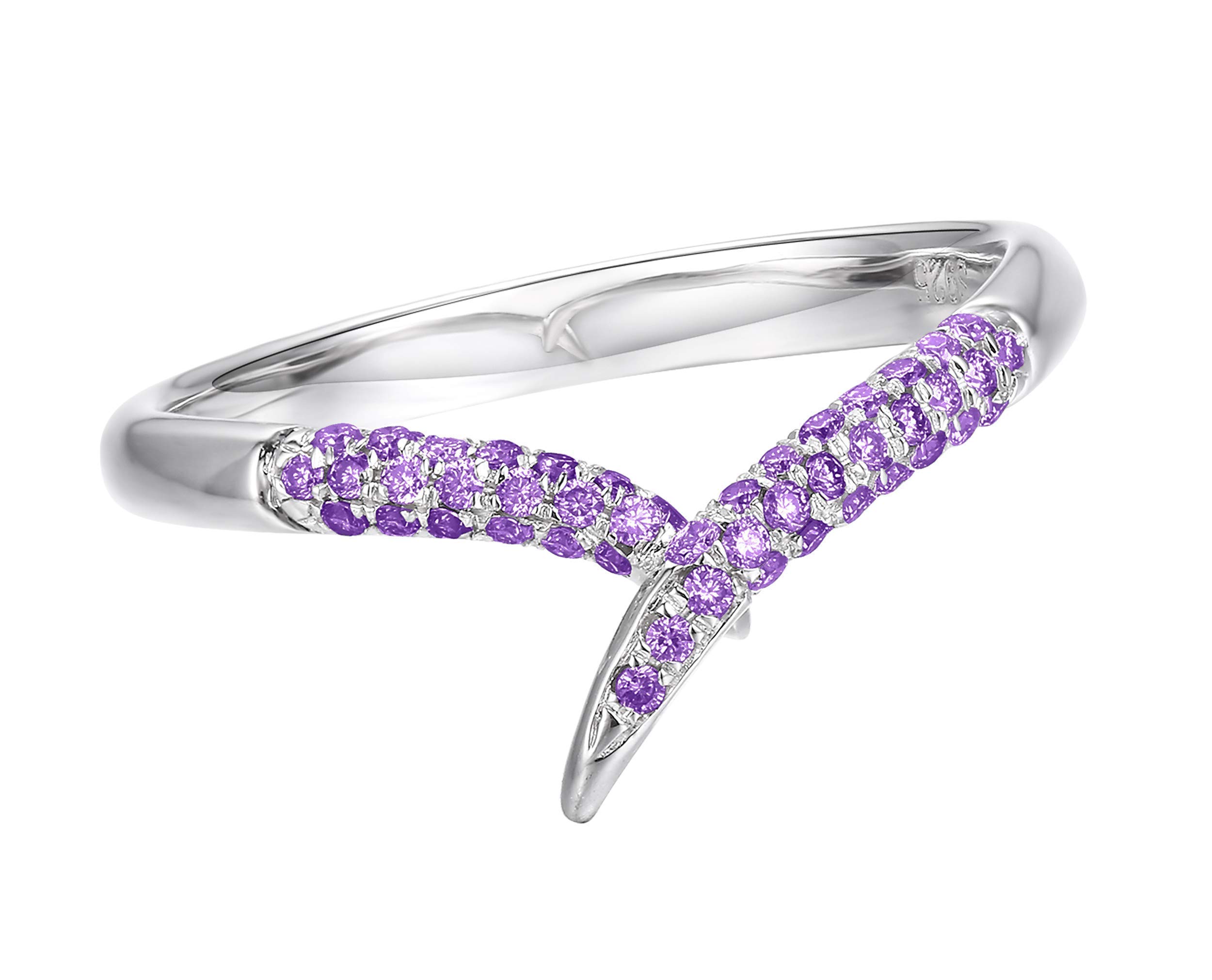 Majade Blue Sapphire & Amethyst Engagement Ring Set - 14K White Gold Handmade Wedding Band, Diamond Alternative for Unique Bridal Jewelry | Perfect for Proposals, Anniversaries & Romantic Occasions