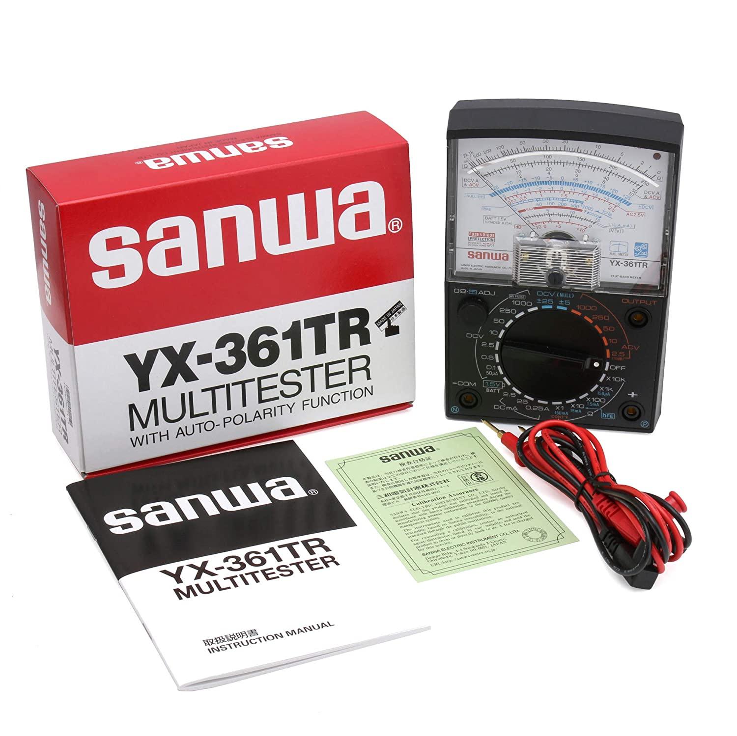 YX361TR Analog Multimeter - 24 Contact Switch with Multiple Measurement Functions for Home, Auto & Electronics Repair | Voltage, Current & Resistance Tester