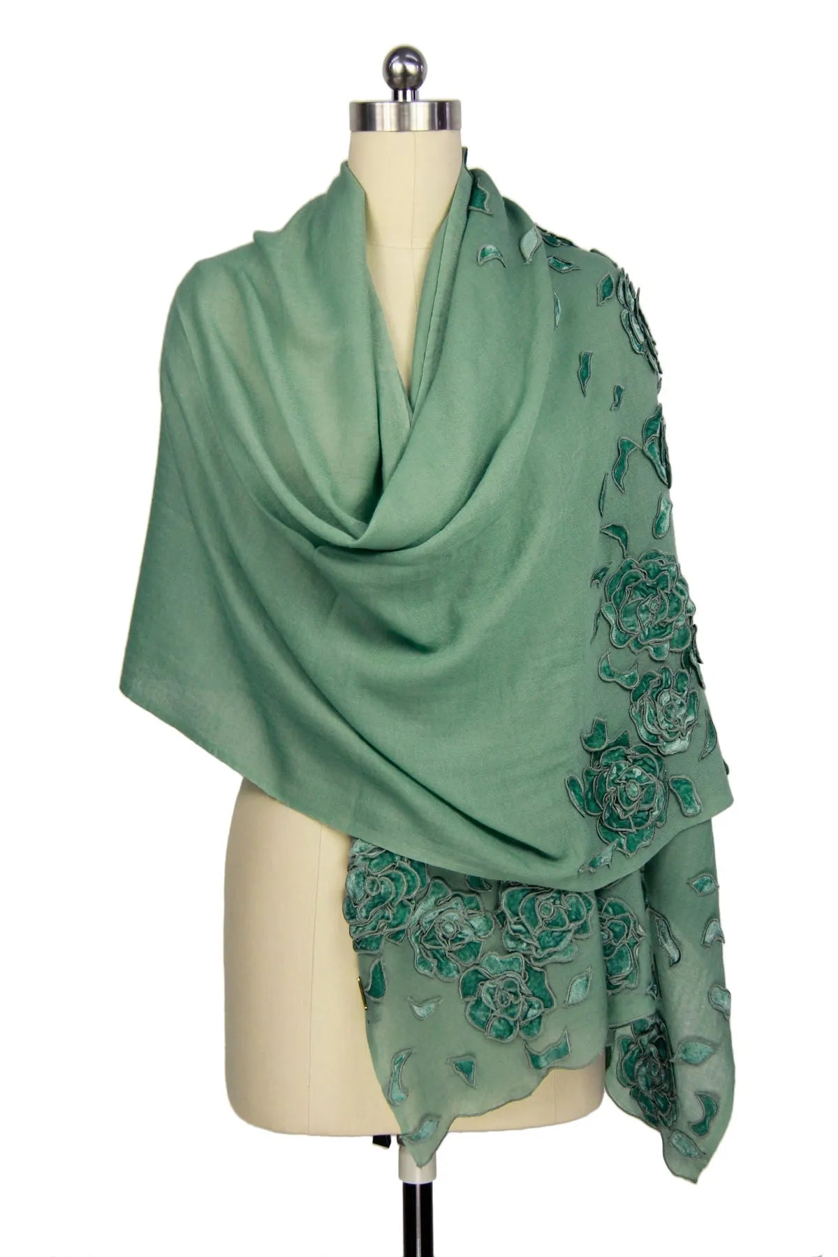 Luxury Wool Velvet Flower Scarf - Soft Winter Fashion Accessory for Women - Perfect for Holiday Gifts, Parties & Cold Weather Outfits