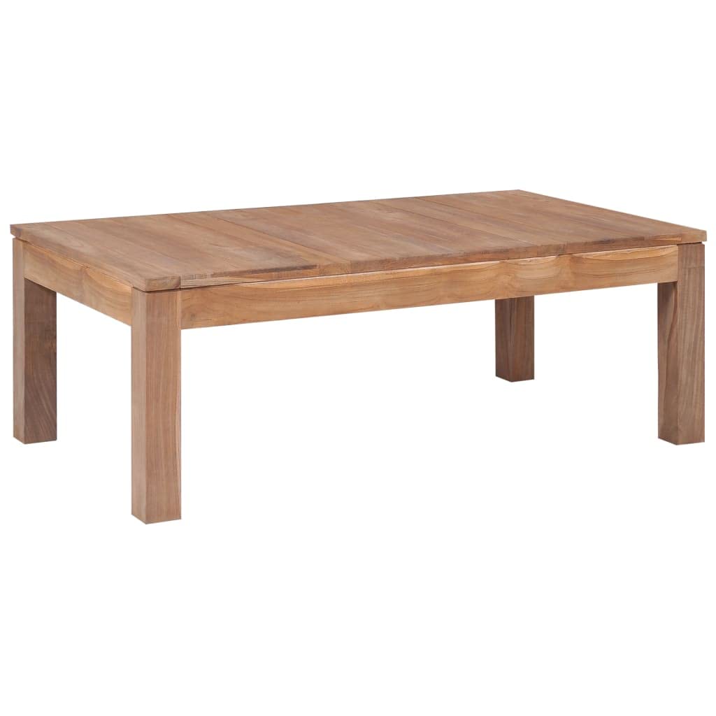 Solid Teak Wood Square Coffee Table - 43.3