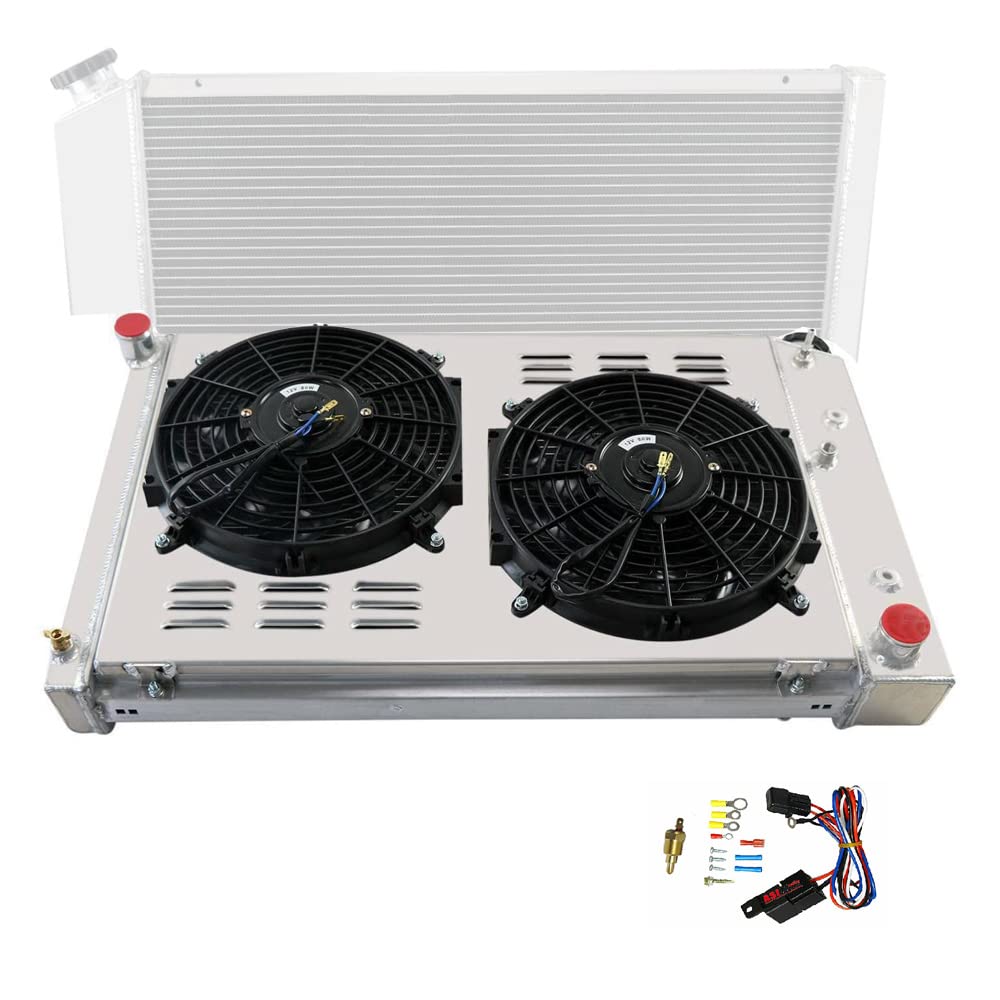 4-Row Aluminum Radiator with Shroud & 12