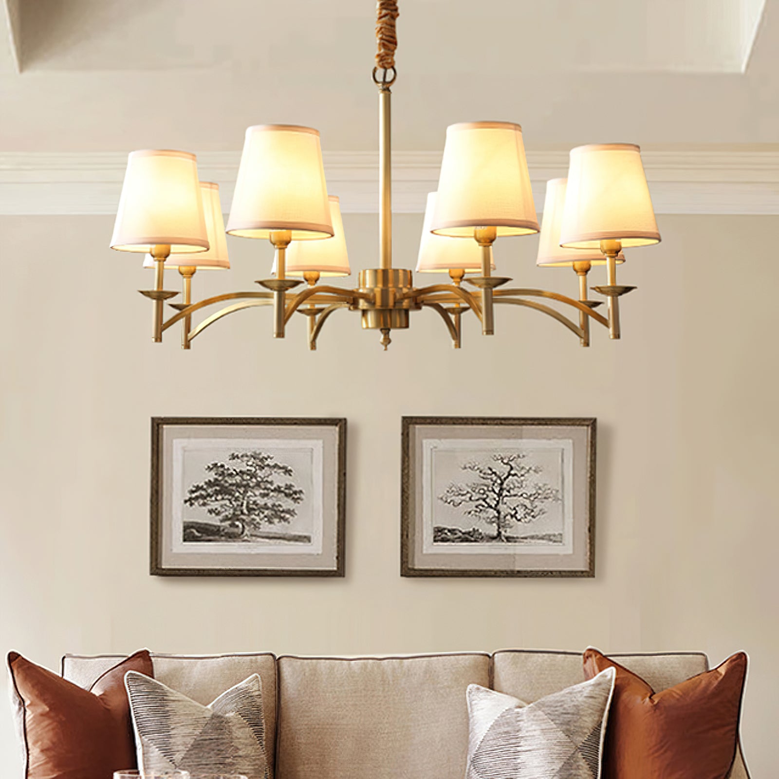Devona Traditional Crystal Chandelier - Elegant Ceiling Light Fixture for Dining Room, Living Room & Bedroom | Perfect for Home Decor, Wedding & Luxury Interior Design