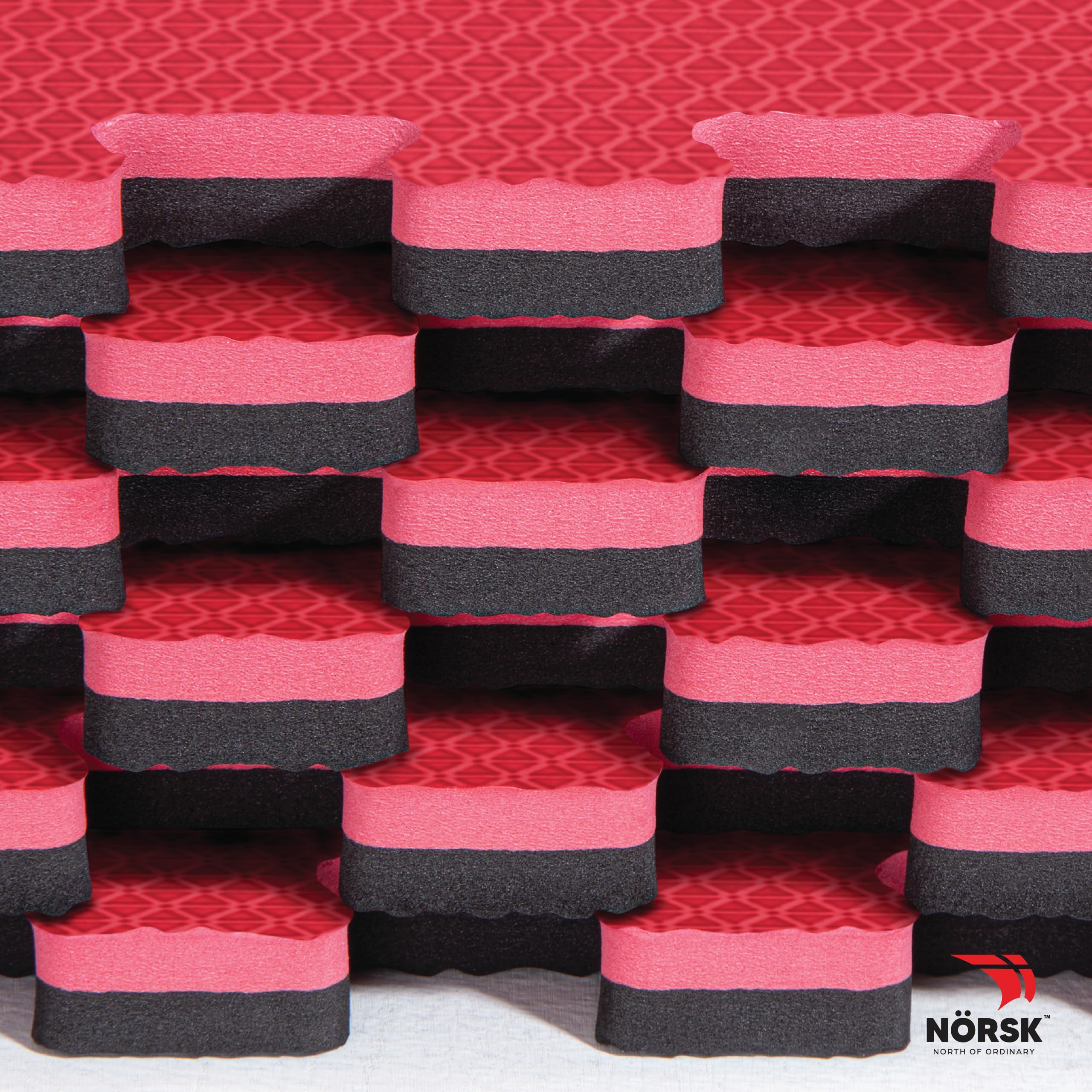 Dual-Sided Reversible 1/2 Inch Foam Exercise Mats for Home Gym - Interlocking EVA Foam Tiles for Yoga, Pilates & Workouts - Non-Slip Floor Protection