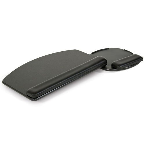 ESI Ergonomic Recycled R-Series XL Swivel Keyboard Tray with Mouse Platform - Under Desk Mount for Comfortable Typing & Office Workstation Setup
