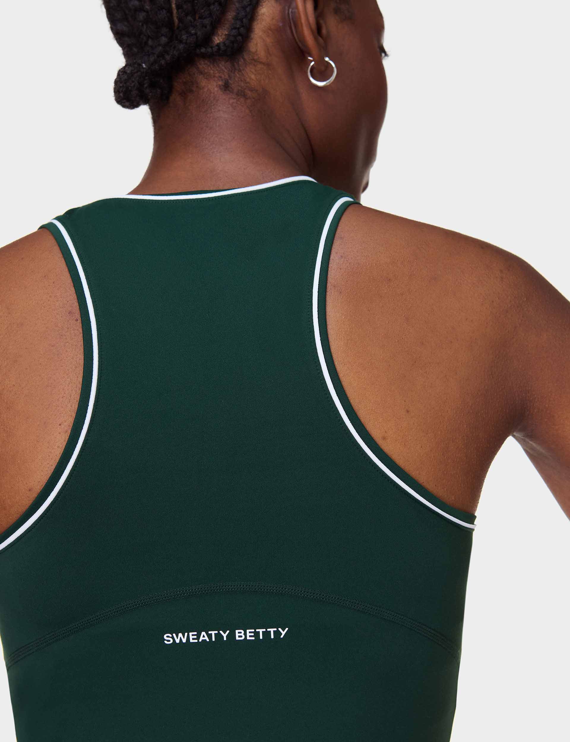 All Day Active Cropped Tank Top for Women - Breathable Cedar Green Workout Shirt | Perfect for Yoga, Running & Gym