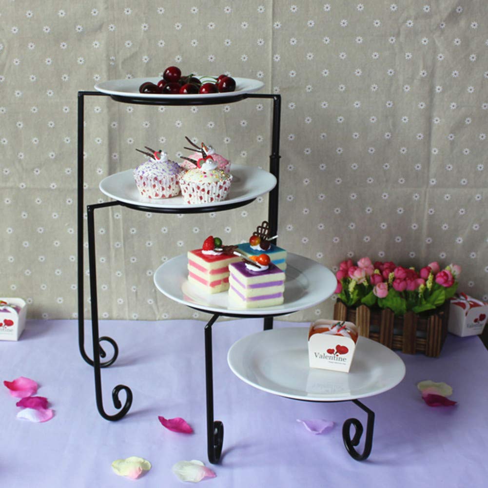 4-Tier Metal Cupcake Stand - Sturdy Dessert Display for Cakes, Pastries & Treats - Perfect for Birthday, Wedding & Party Decorations - Elegant Serving Platter for Dessert Tables & Buffets