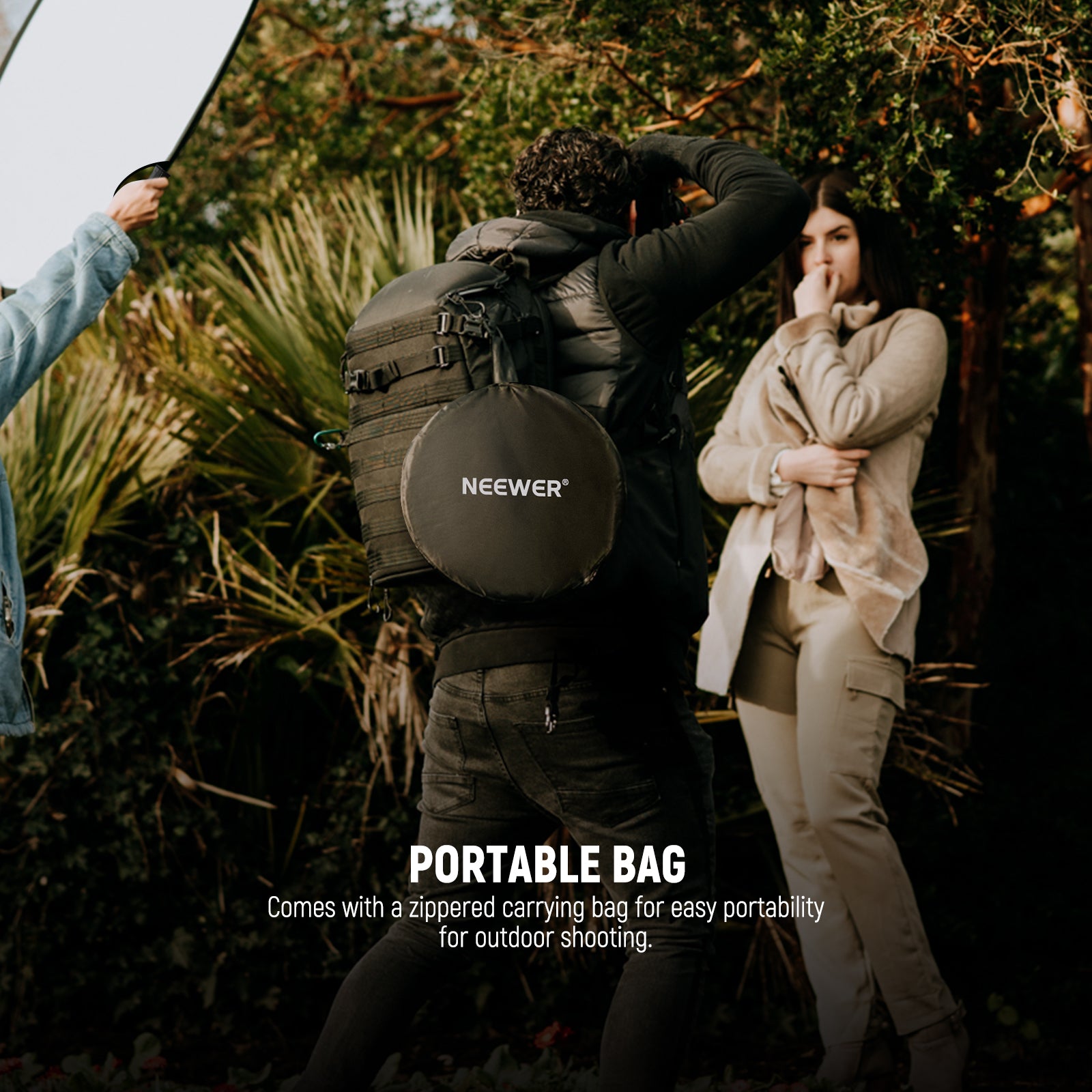 NEEWER RF 80II 5-in-1 Light Reflector Kit with Clamp & Hand Grips for Photography, Videography, and Studio Lighting - Perfect for Portraits, Product Shoots, and YouTube Videos