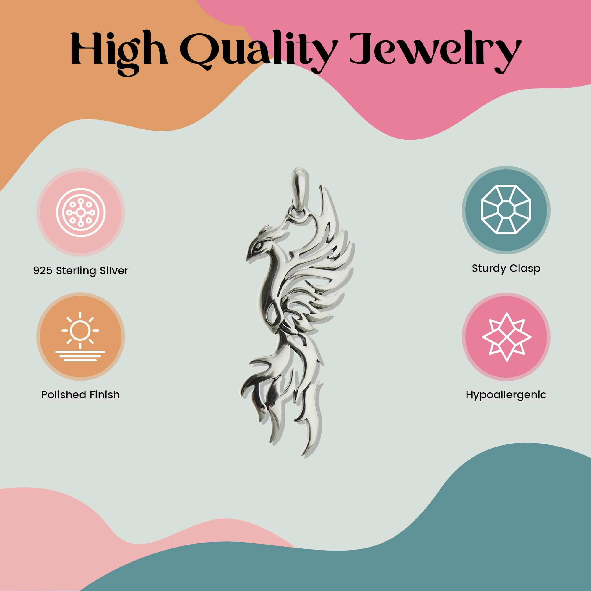 Sterling Silver Bird Pendant Necklace for Women - Elegant Jewelry Gift for Her, Birthday, Anniversary & Everyday Wear - Perfect for Casual, Office & Special Occasions